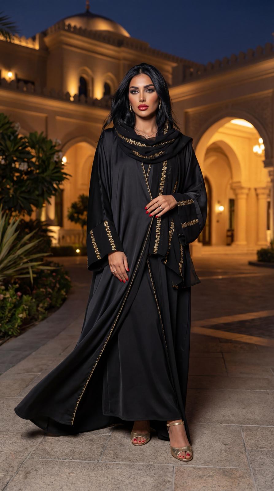 MQR02 ABAYA - QATARIA ABAYA - MIRA Y MANO