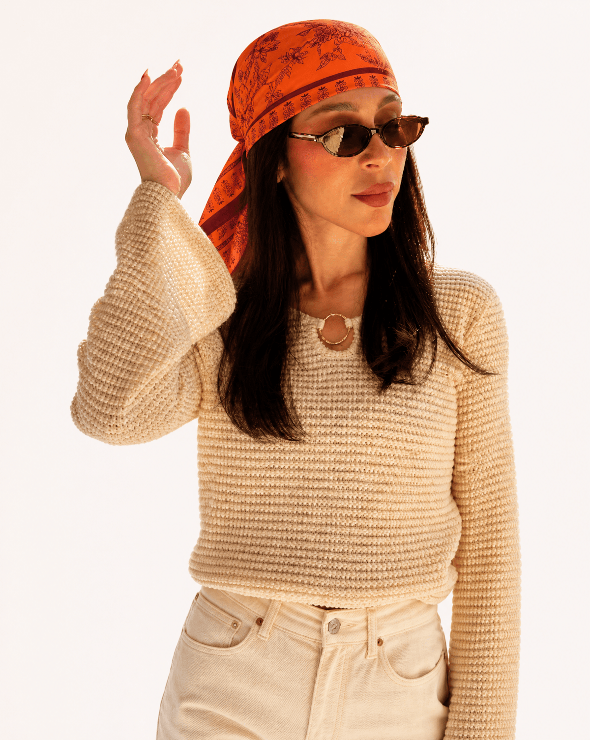 Qormuz Orange Mandel Scarf - QORMUZ - MIRA Y MANO