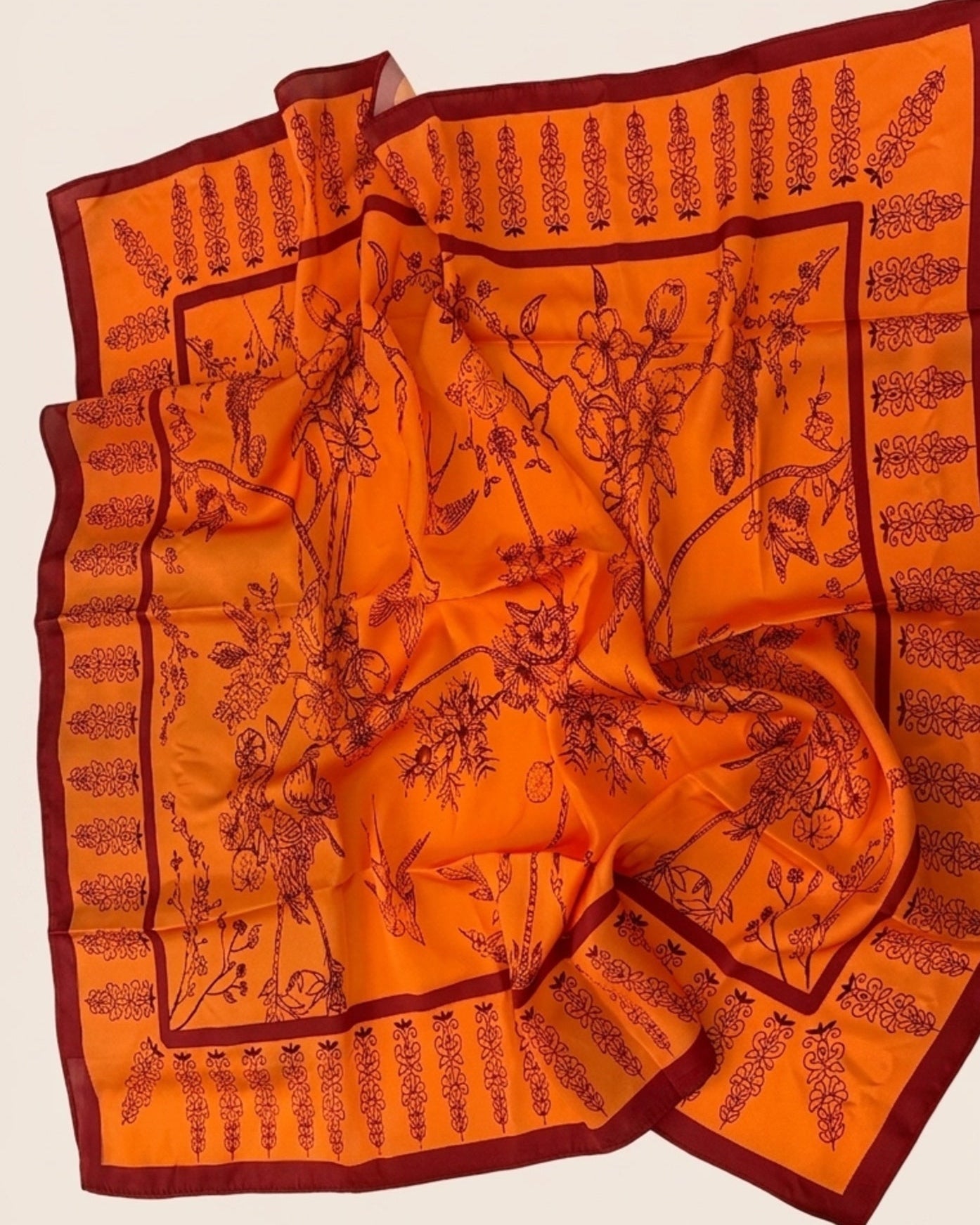 Qormuz Orange Mandel Scarf - QORMUZ - MIRA Y MANO