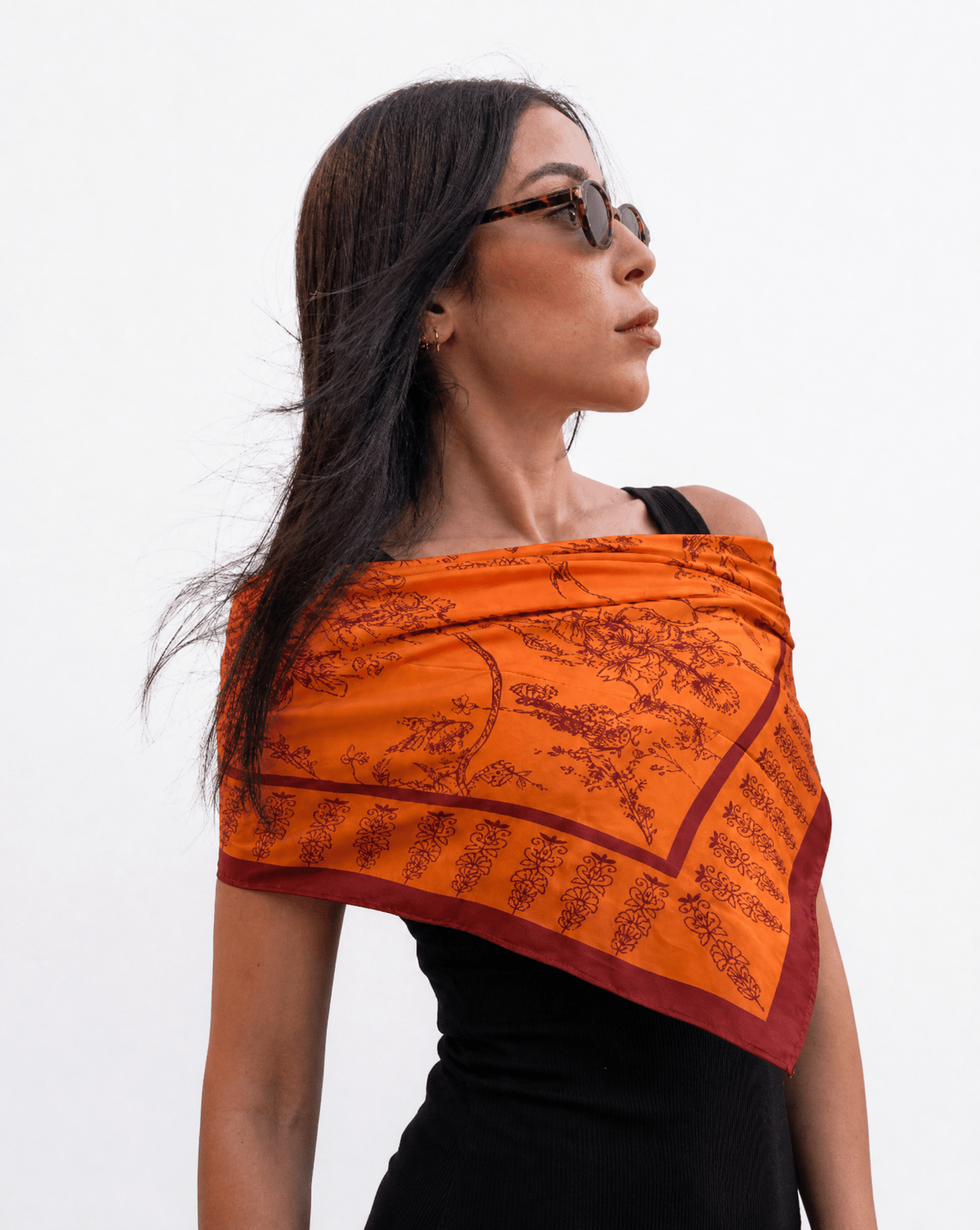 Qormuz Orange Mandel Scarf - QORMUZ - MIRA Y MANO