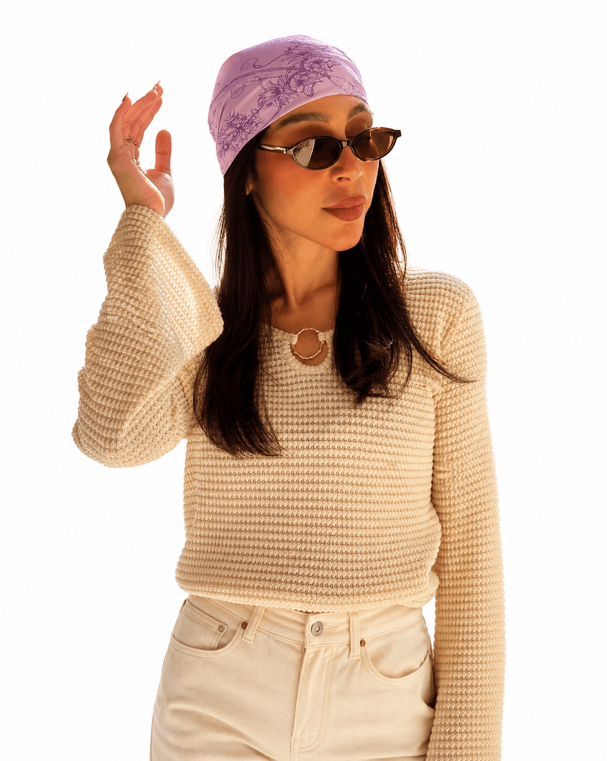 Qormuz Purple Mandel Scarf - QORMUZ - MIRA Y MANO