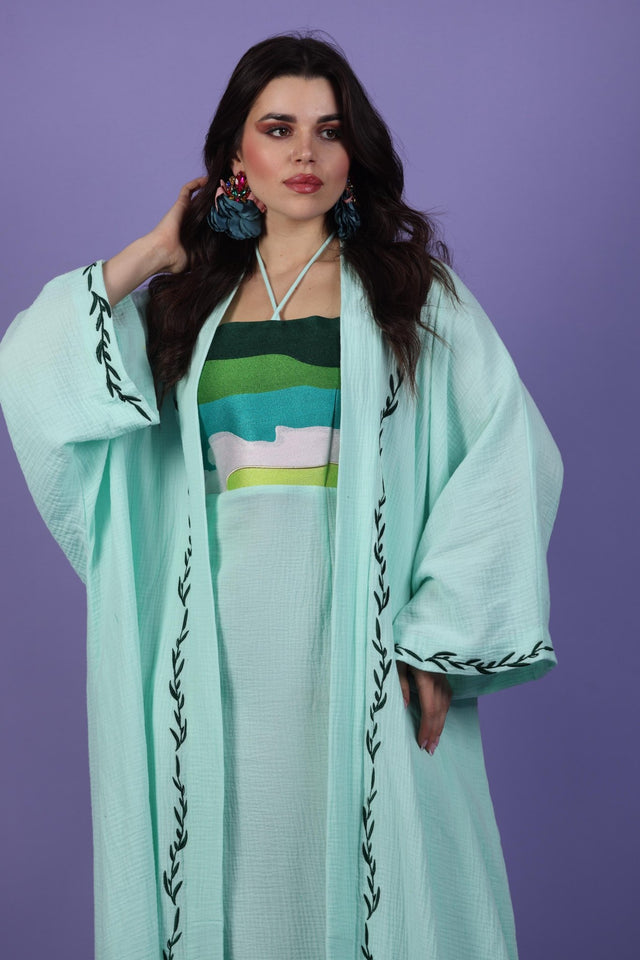 K104 ABAYA SET - QUARTIZ - MIRA Y MANO