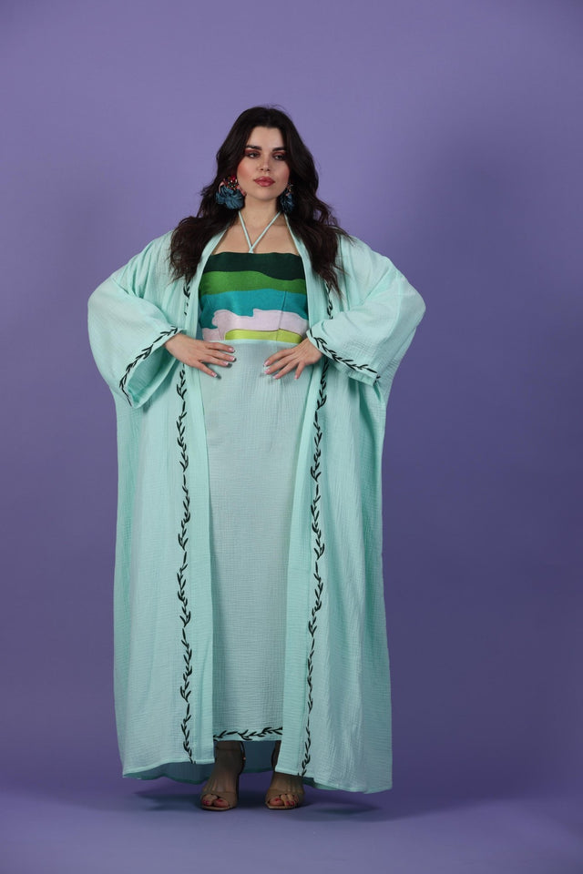 K104 ABAYA SET - QUARTIZ - MIRA Y MANO