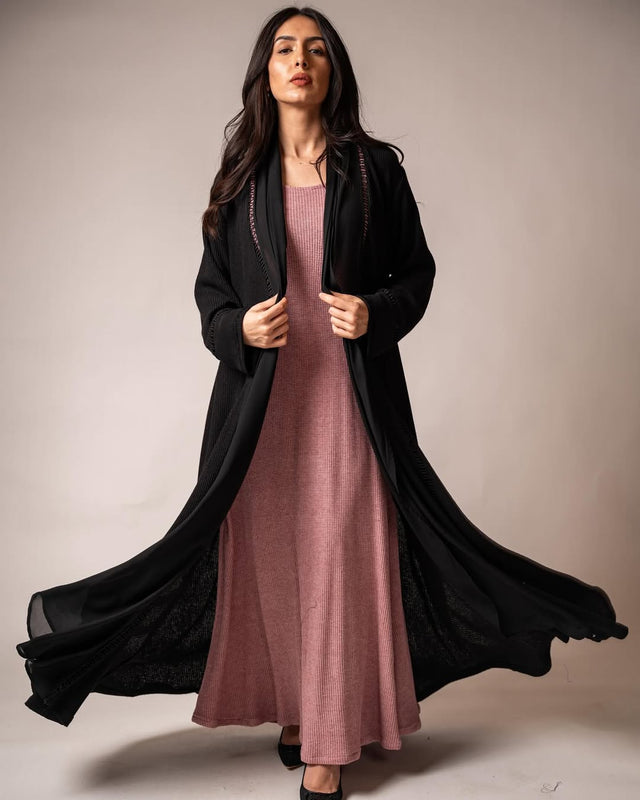 FW24R001 - B BP ABAYA SET - RIBBON - MIRA Y MANO