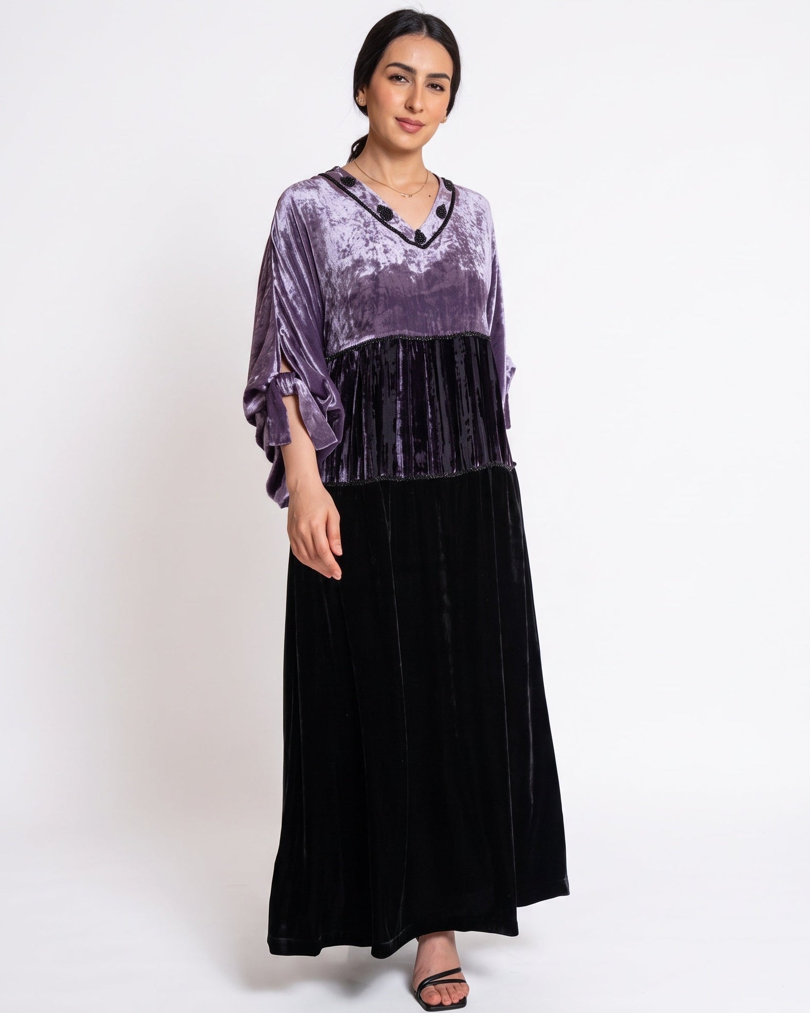 FW26R008-PR KAFTAN - RIBBON - MIRA Y MANO