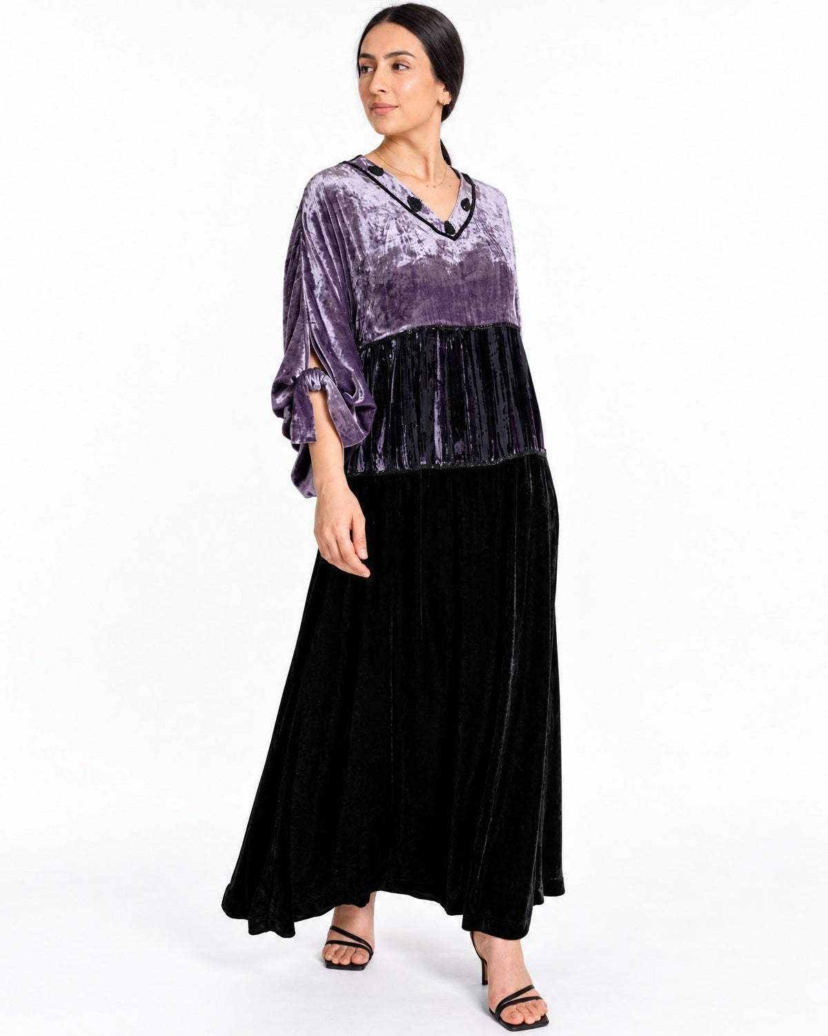 FW26R008-PR KAFTAN - RIBBON - MIRA Y MANO