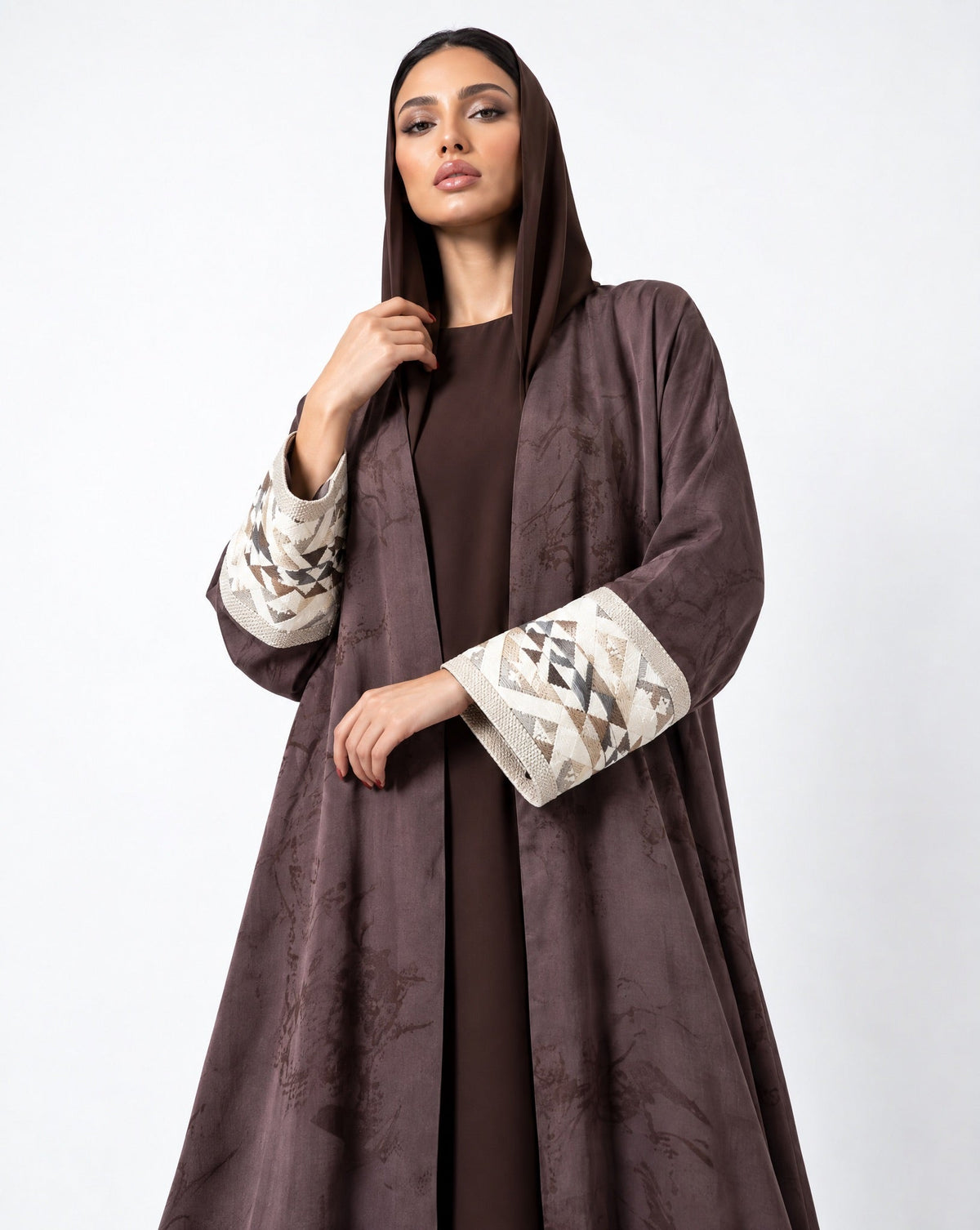 SS26R015-BR ABAYA - RIBBON - MIRA Y MANO