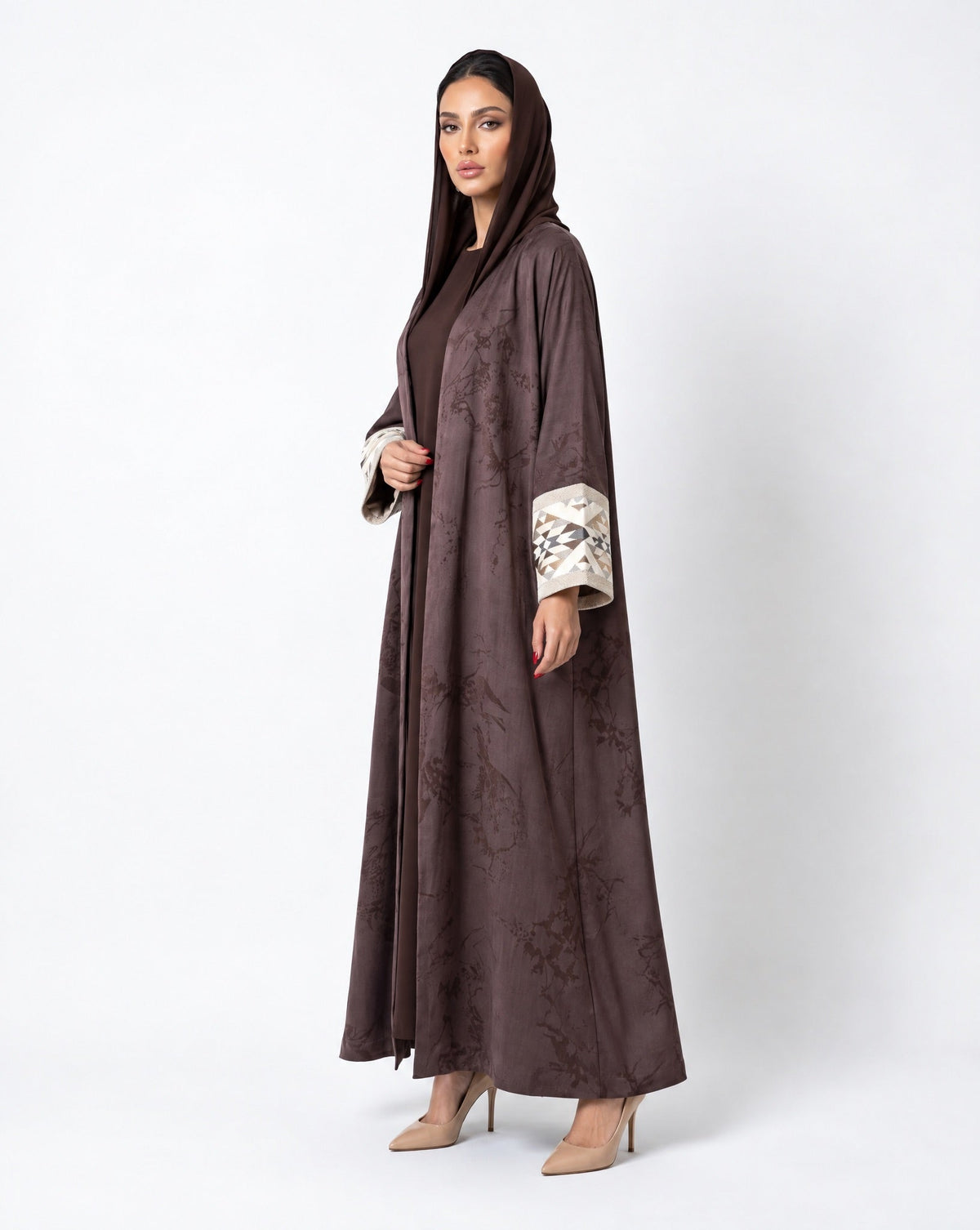 SS26R015-BR ABAYA - RIBBON - MIRA Y MANO