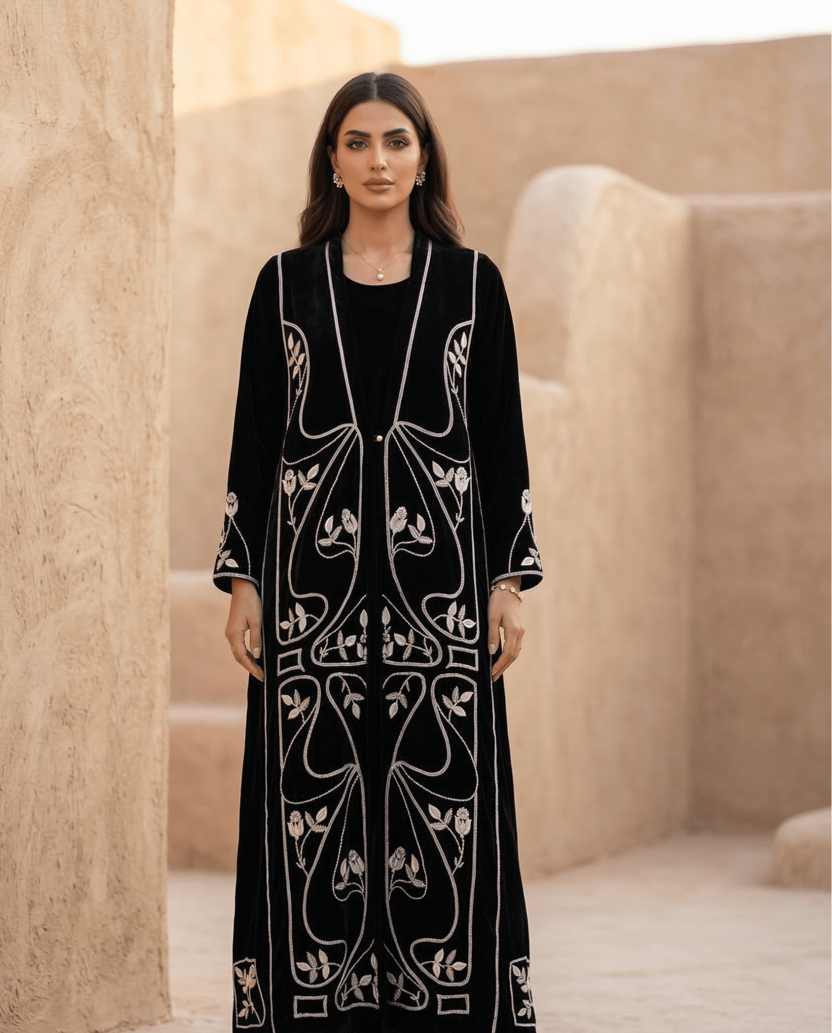 PD25RG377 ABAYA SET - SANIA MASKATIYA - MIRA Y MANO