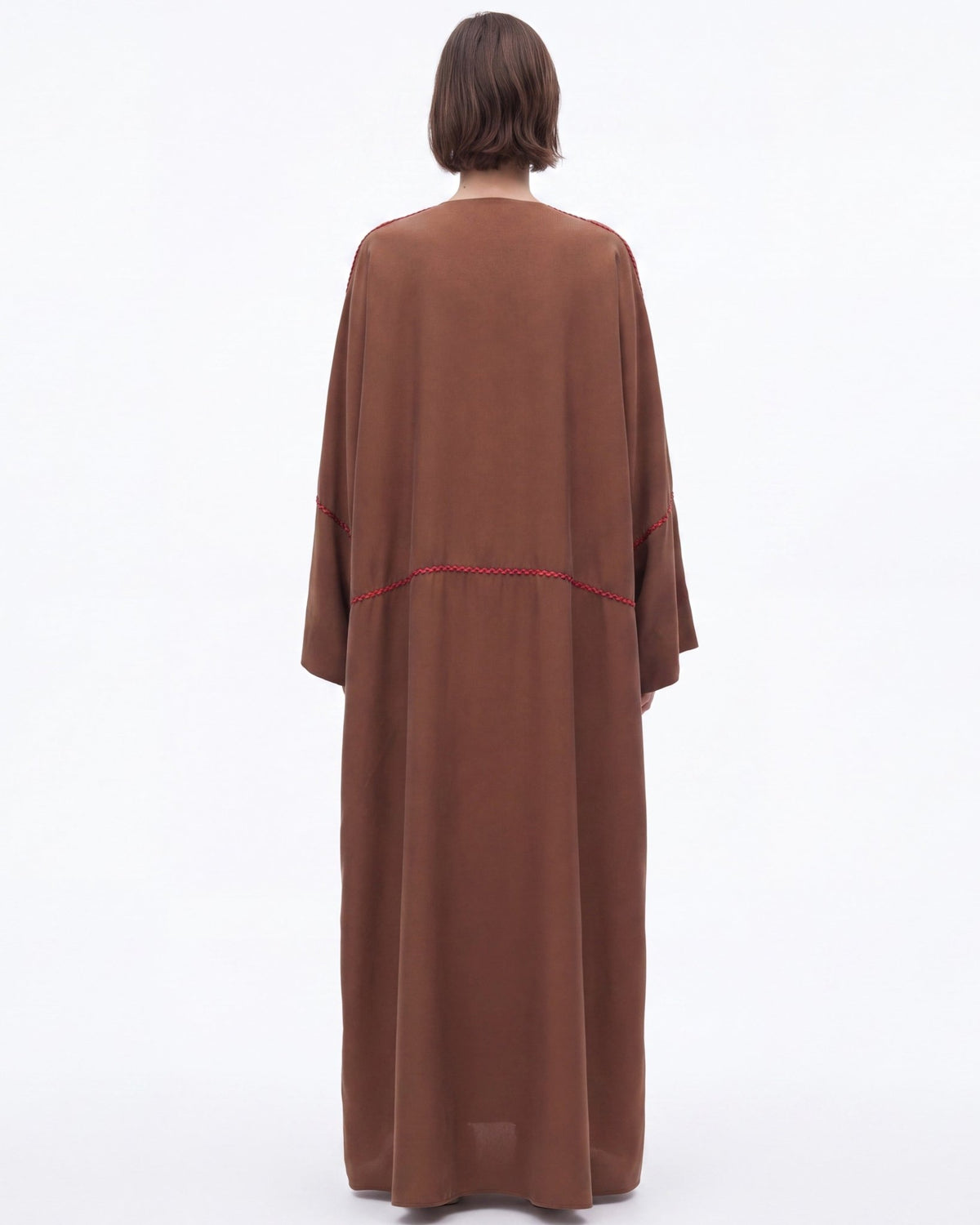 BK – Brown Silk Abaya - MIRA Y MANO