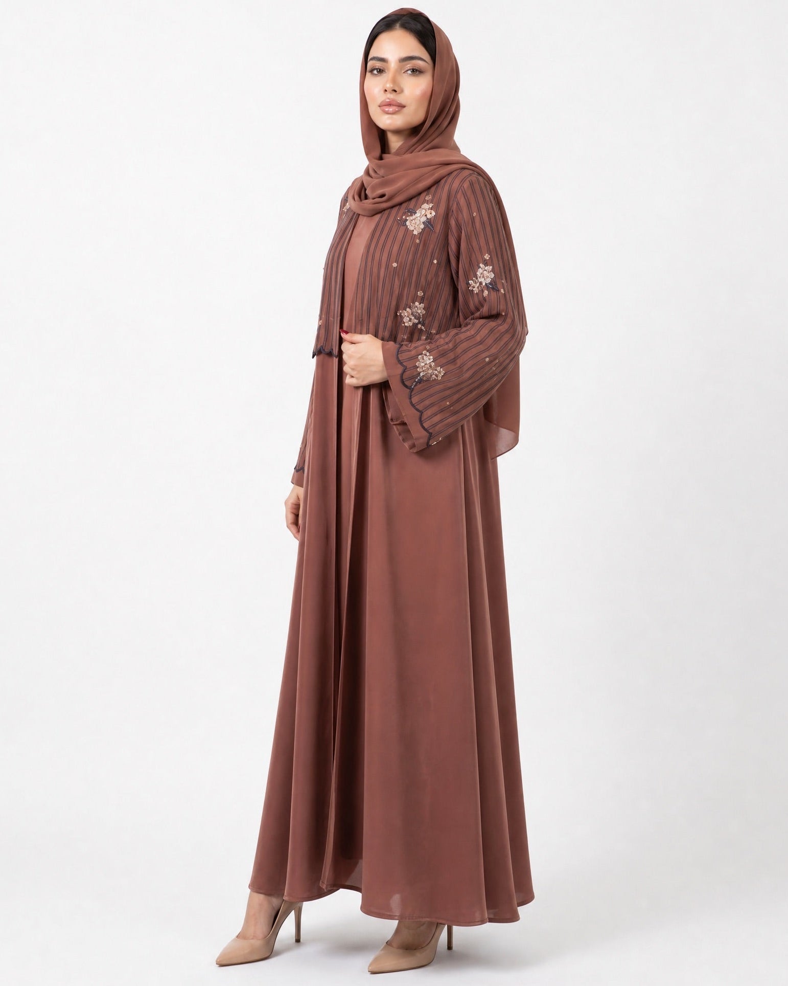 DP - Sienna Silk Abaya - SASH - MIRA Y MANO