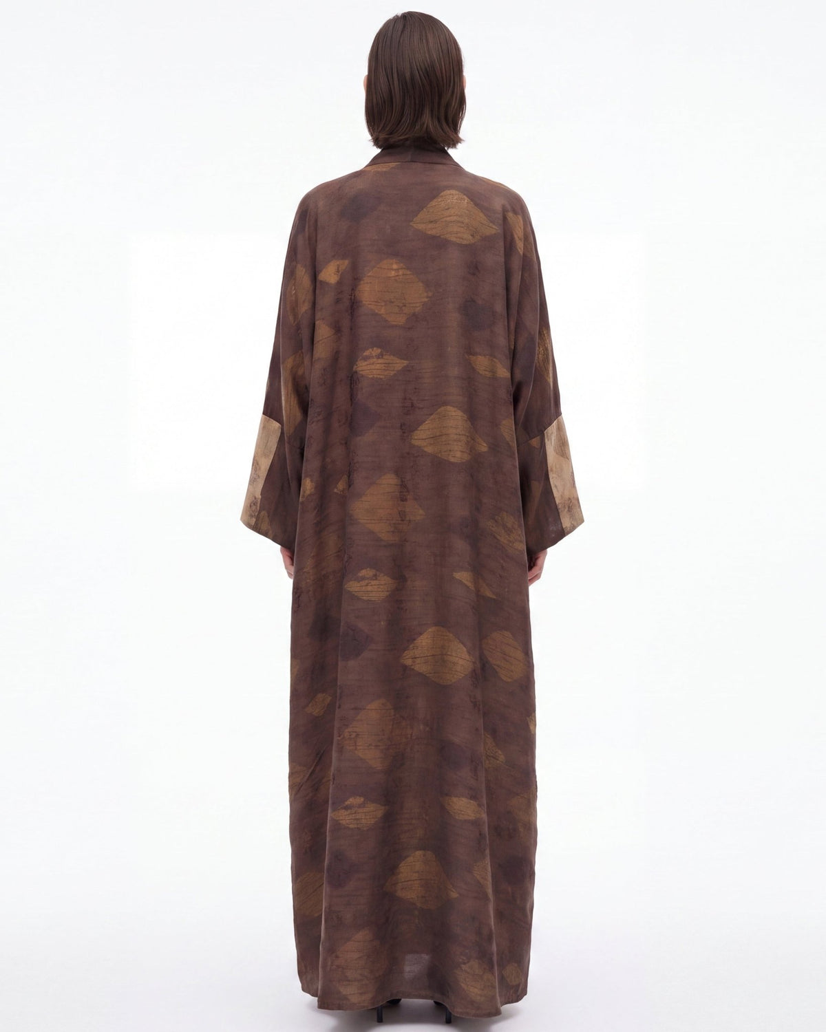 PS – Dark Olive Green Silk Abaya - SASH - MIRA Y MANO