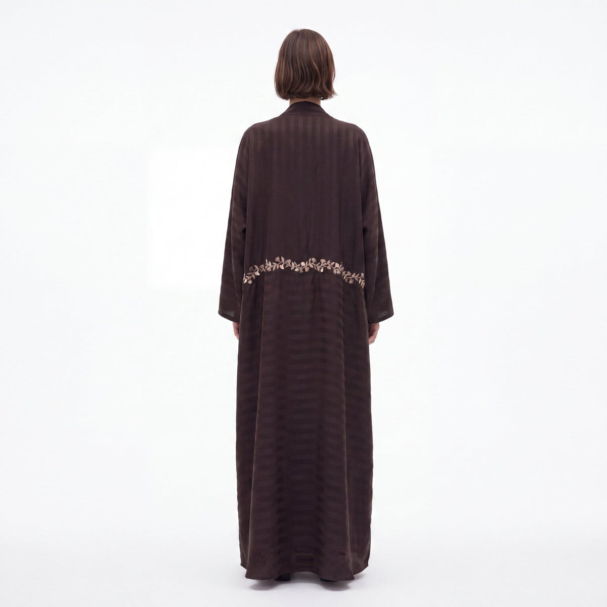 SB – Brown Crepe Abaya - SASH - MIRA Y MANO