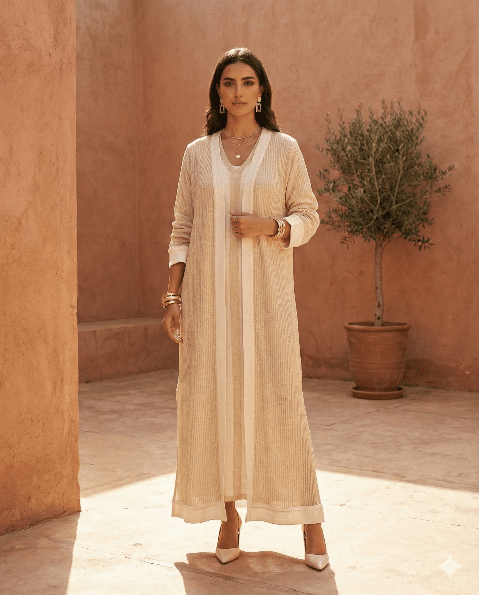 JAMEELA V2 ABAYA SET - SHABAKA - MIRA Y MANO