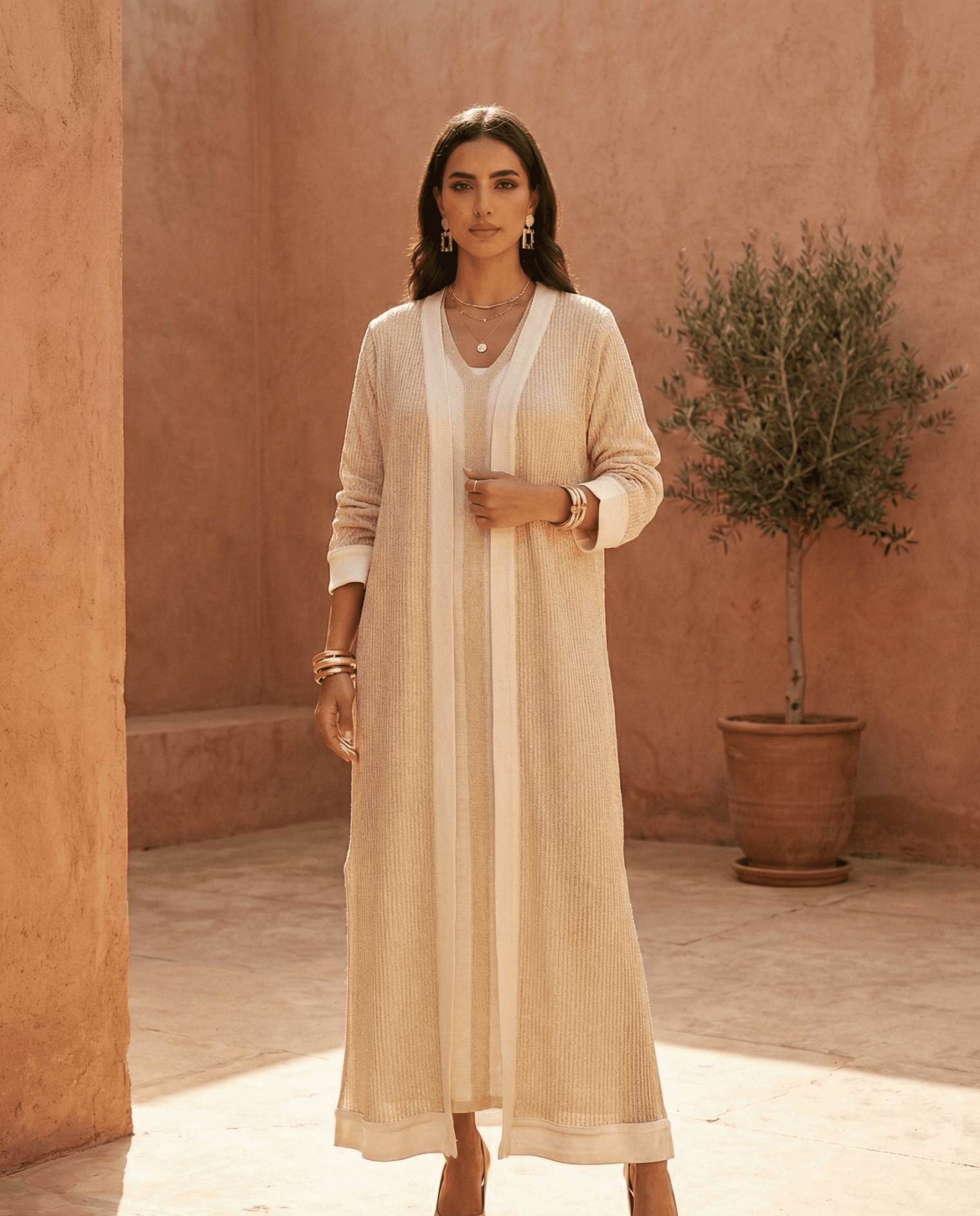 JAMEELA V2 ABAYA SET - SHABAKA - MIRA Y MANO