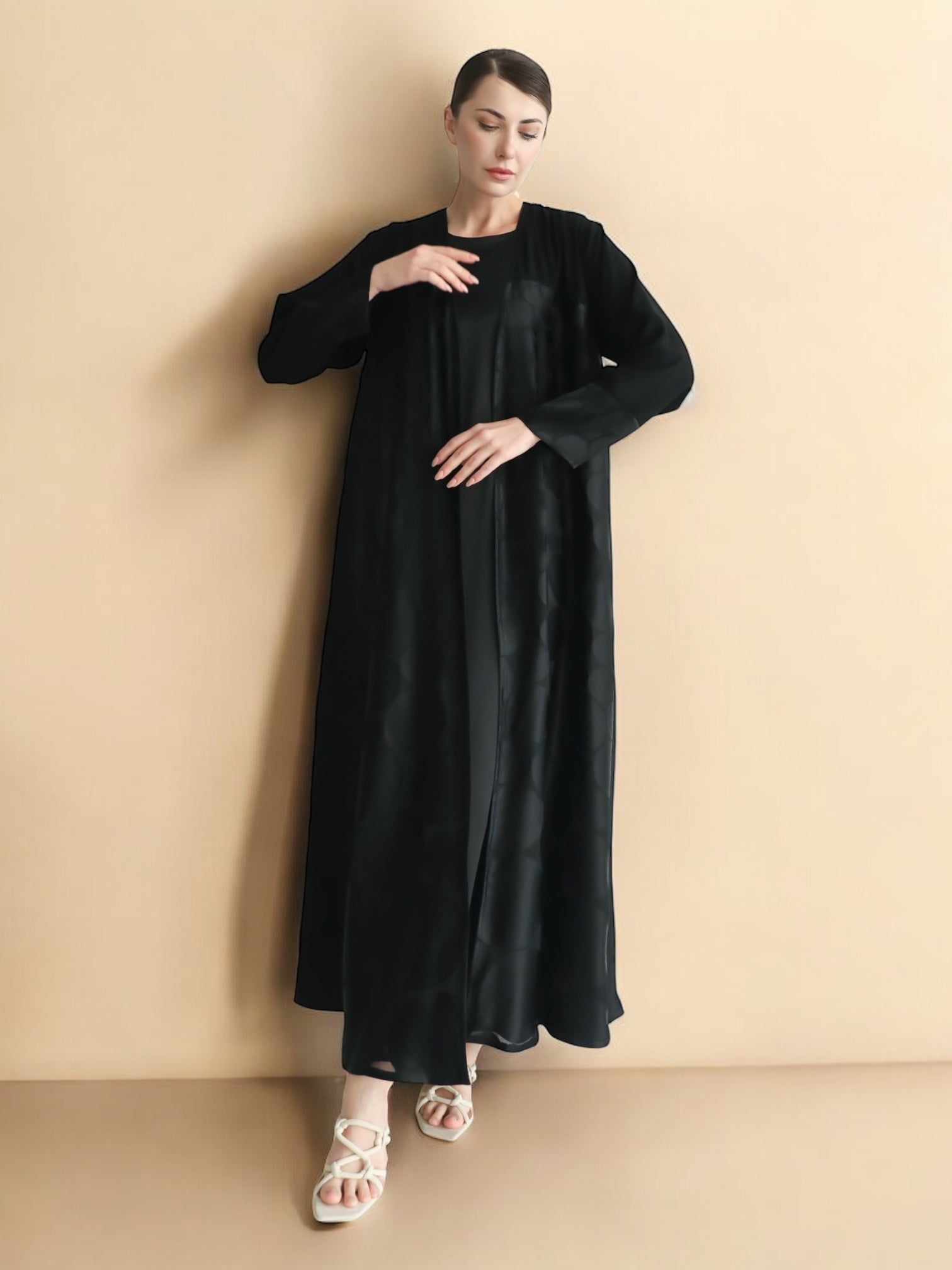 LN - 298 ABAYA SET - SHATHR - MIRA Y MANO