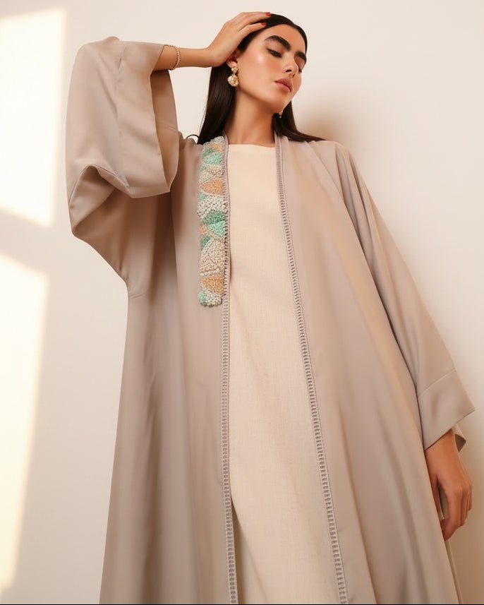 LN-690 ABAYA SET - SHATHR - MIRA Y MANO