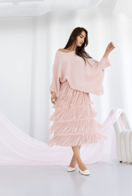 AW25 SLK 002 - PK TOP & SKIRT - SILKERA - MIRA Y MANO