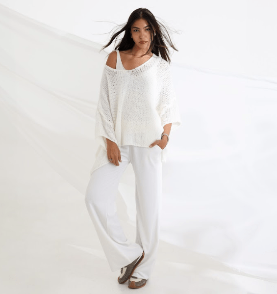 AW25 SLK 003 - WH TOP & PANT - SILKERA - MIRA Y MANO