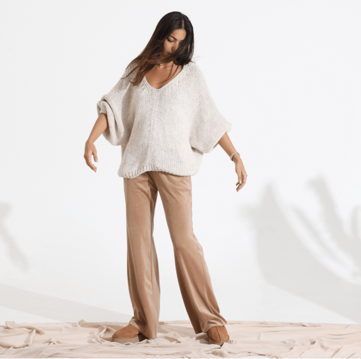 AW25 SLK 004 - BG TOP & PANT - SILKERA - MIRA Y MANO