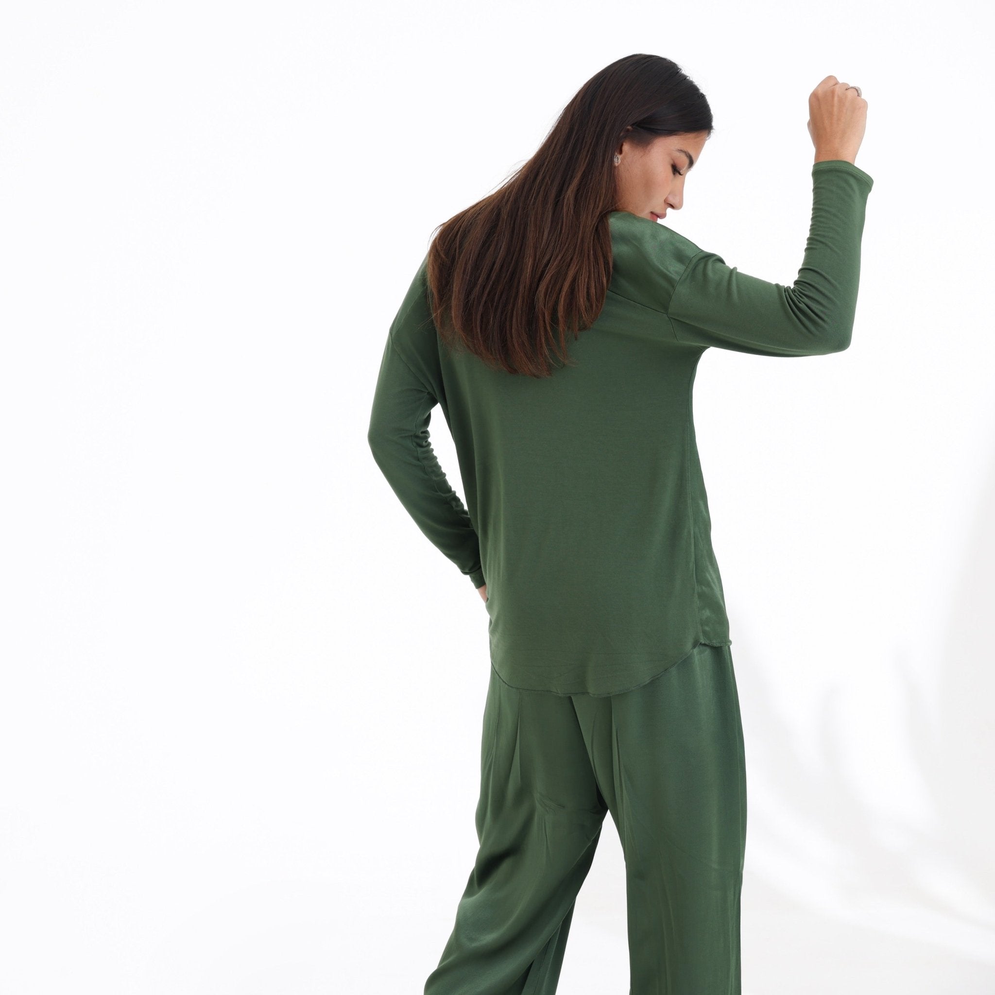 AW25 SLK 008 - GR TOP & PANT - SILKERA - MIRA Y MANO