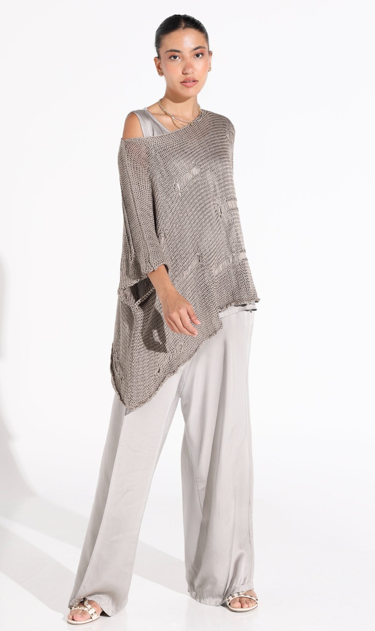 SS25 SLK 0015 - GR TOP & PANT - SILKERA - MIRA Y MANO