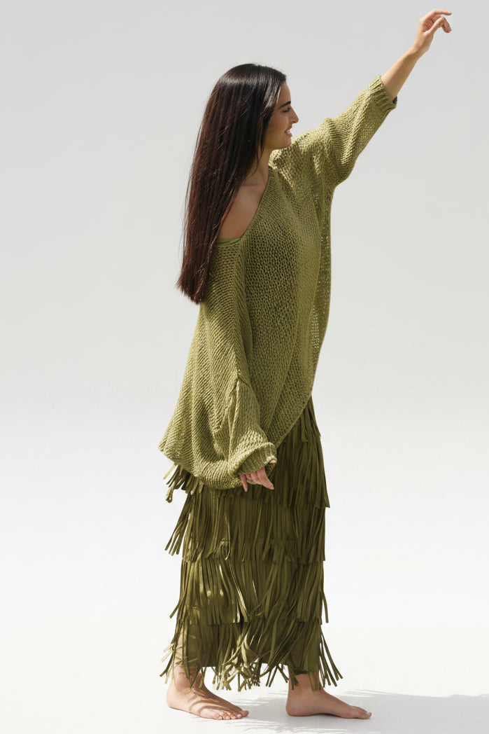SS26 SLK 001 - GR TOP & SKIRT - SILKERA - MIRA Y MANO
