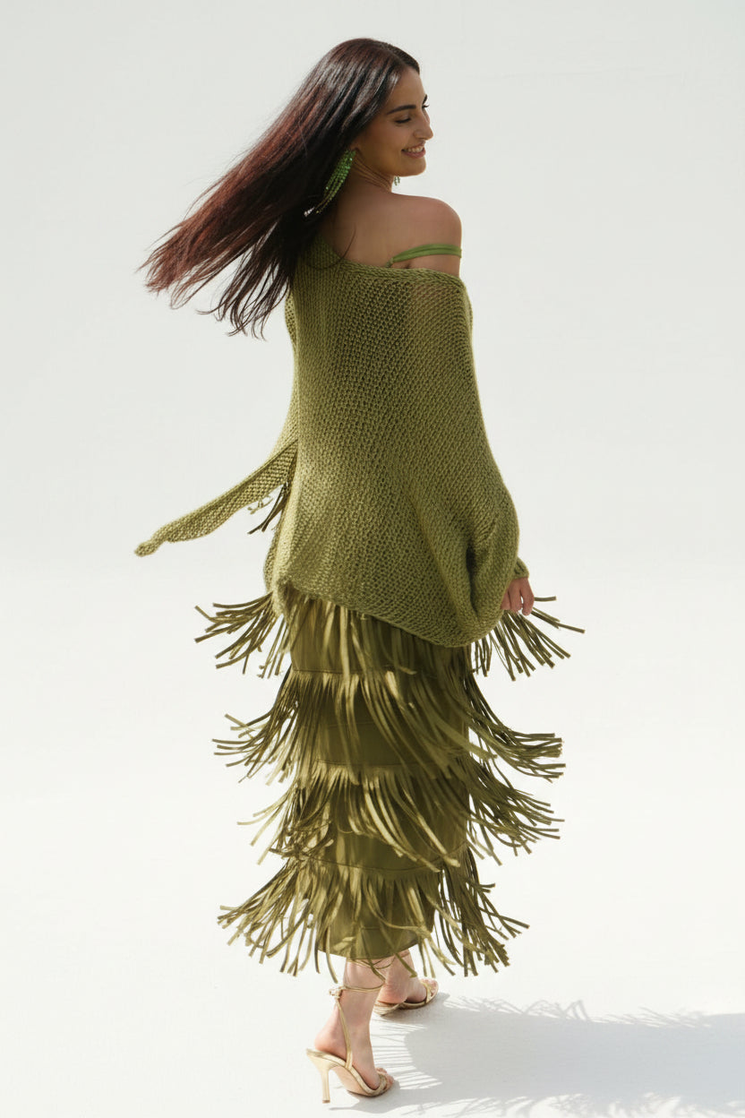 SS26 SLK 001 - GR TOP & SKIRT - SILKERA - MIRA Y MANO