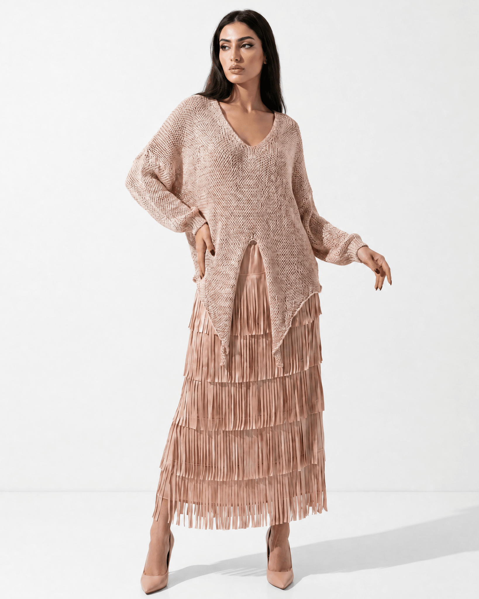 SS26 SLK 001 - PK TOP & SKIRT - SILKERA - MIRA Y MANO
