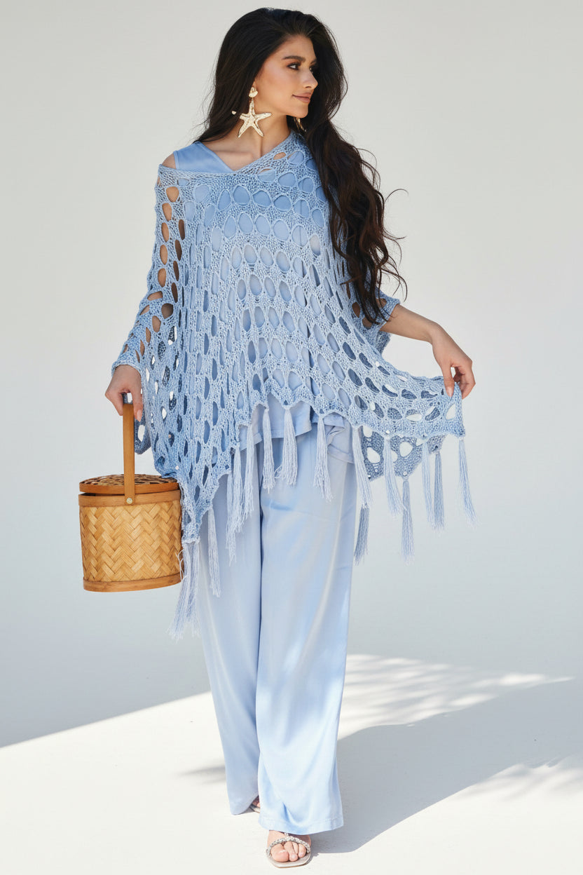 SS26 SLK 003 - BL TOP & PANT - SILKERA - MIRA Y MANO