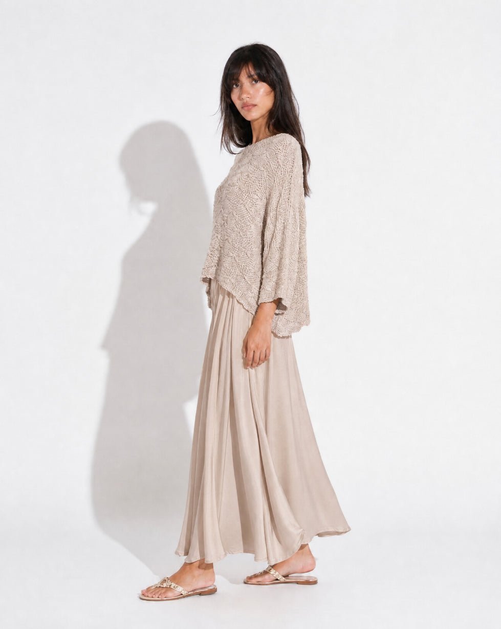 SS26 SLK 004-BG TOP & SKIRT - SILKERA - MIRA Y MANO