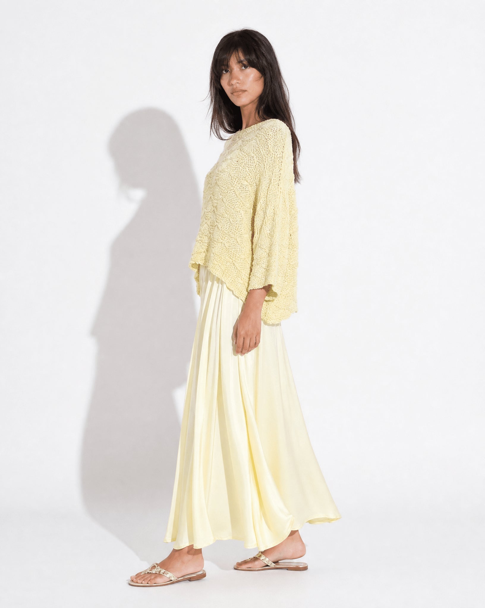 SS26 SLK 004-YL TOP & SKIRT - SILKERA - MIRA Y MANO