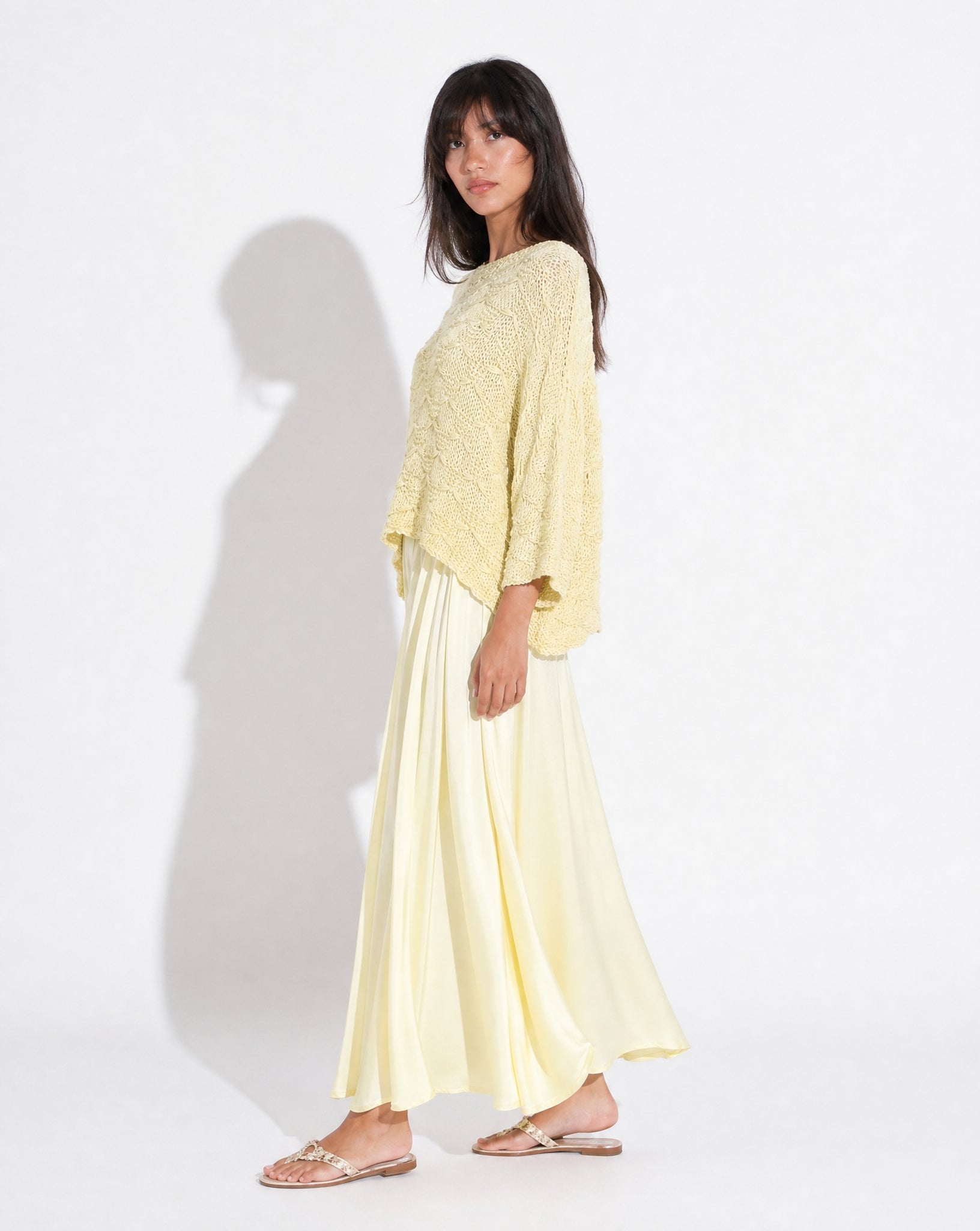 SS26 SLK 004-YL TOP & SKIRT - SILKERA - MIRA Y MANO
