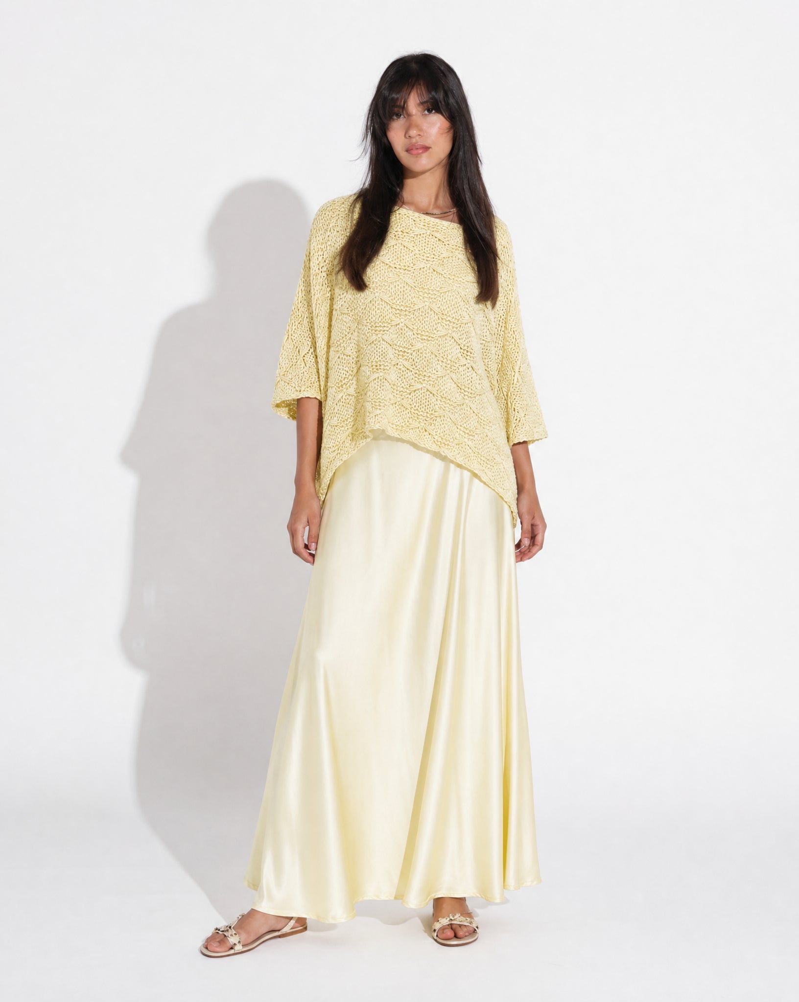 SS26 SLK 004-YL TOP & SKIRT - SILKERA - MIRA Y MANO