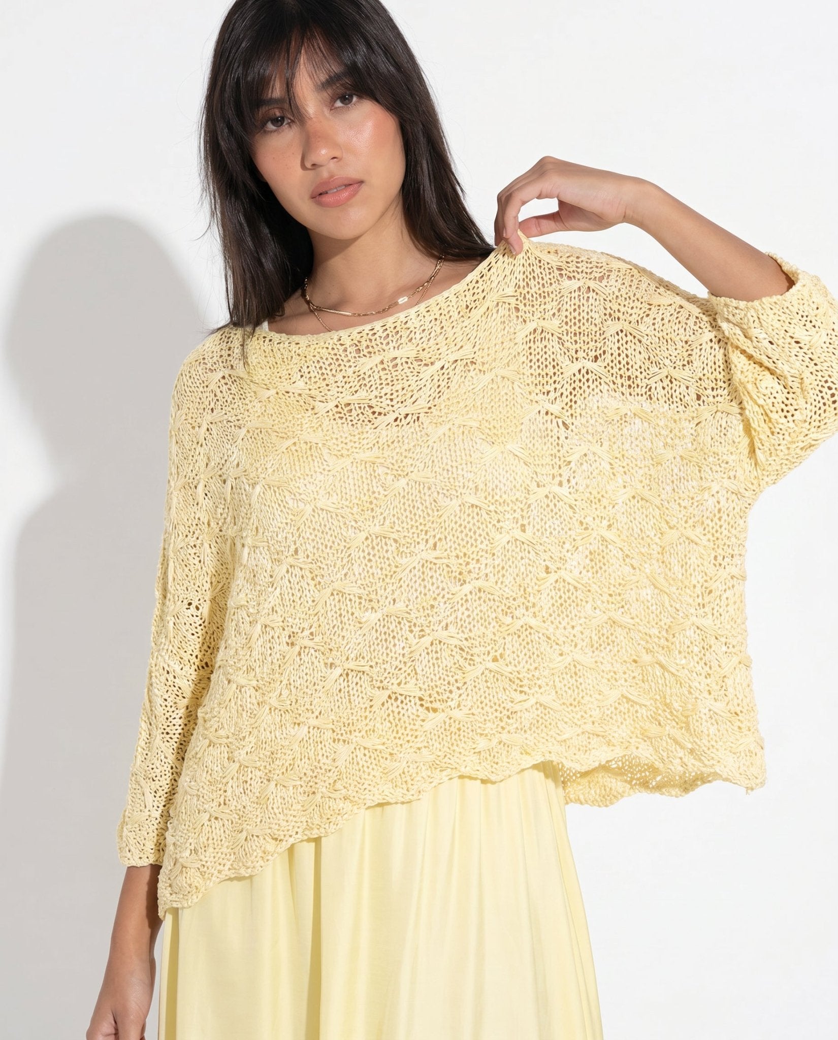 SS26 SLK 004-YL TOP & SKIRT - SILKERA - MIRA Y MANO
