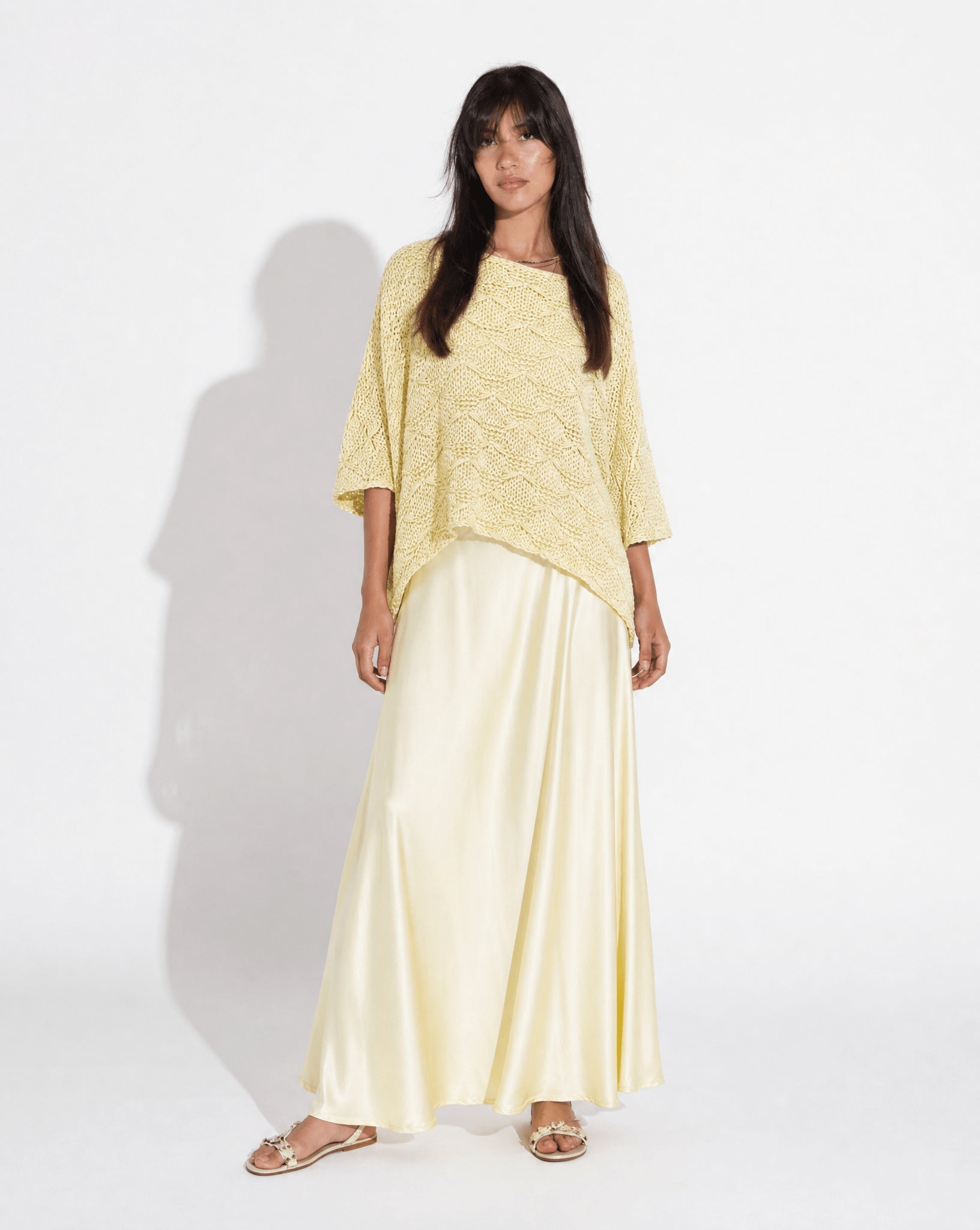 SS26 SLK 004-YL TOP & SKIRT - SILKERA - MIRA Y MANO
