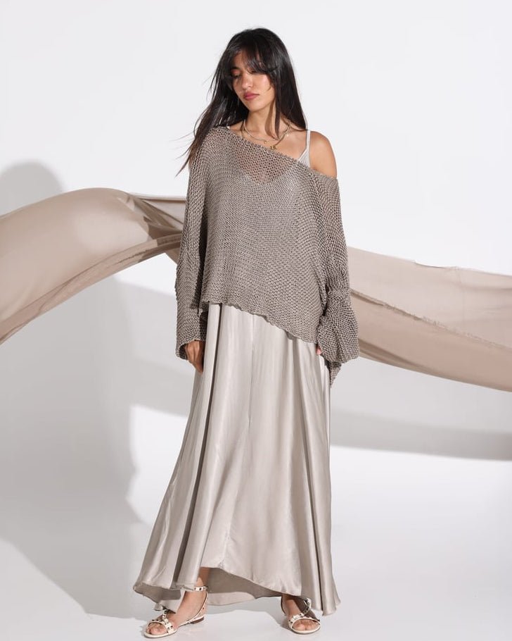 The Silky Overly Gray Dress - MIRA Y MANO