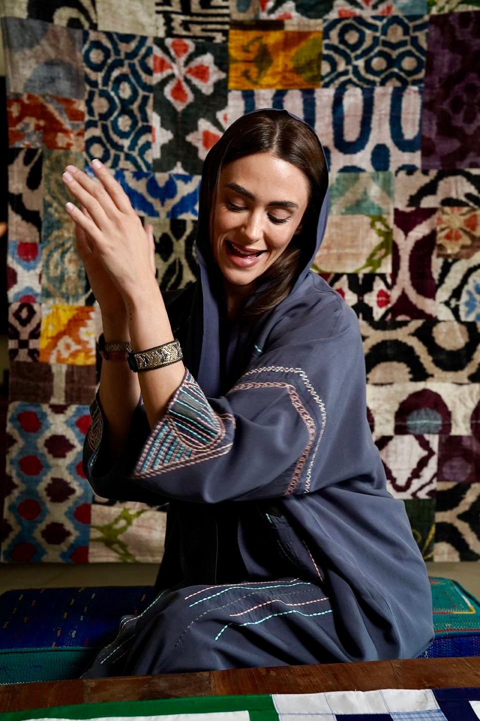 AINA BLUE ABAYA - SR BY SONALI RAMAN - MIRA Y MANO