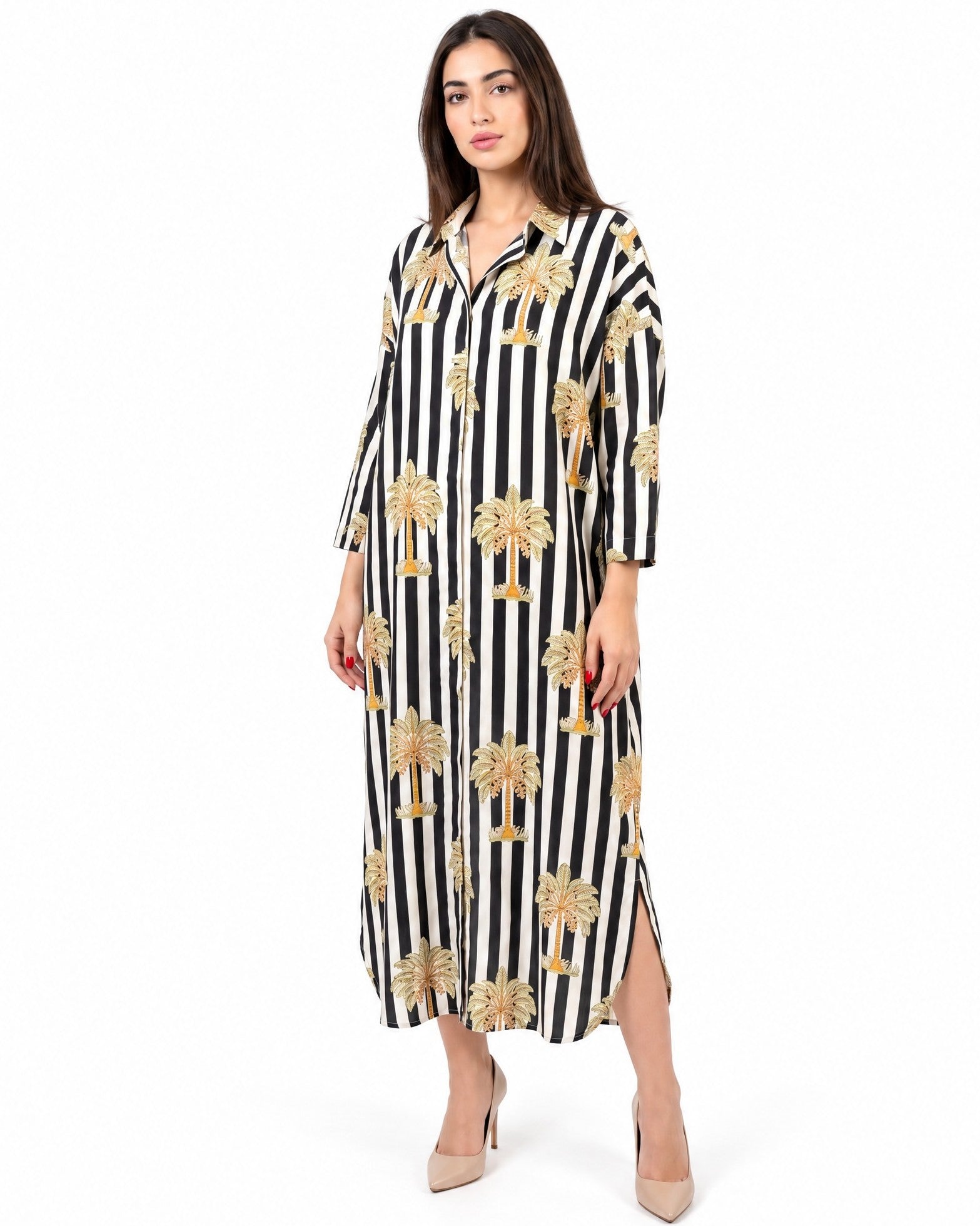 GIA-BK - Printed Cotton Kaftan - SR BY SONALI RAMAN - MIRA Y MANO