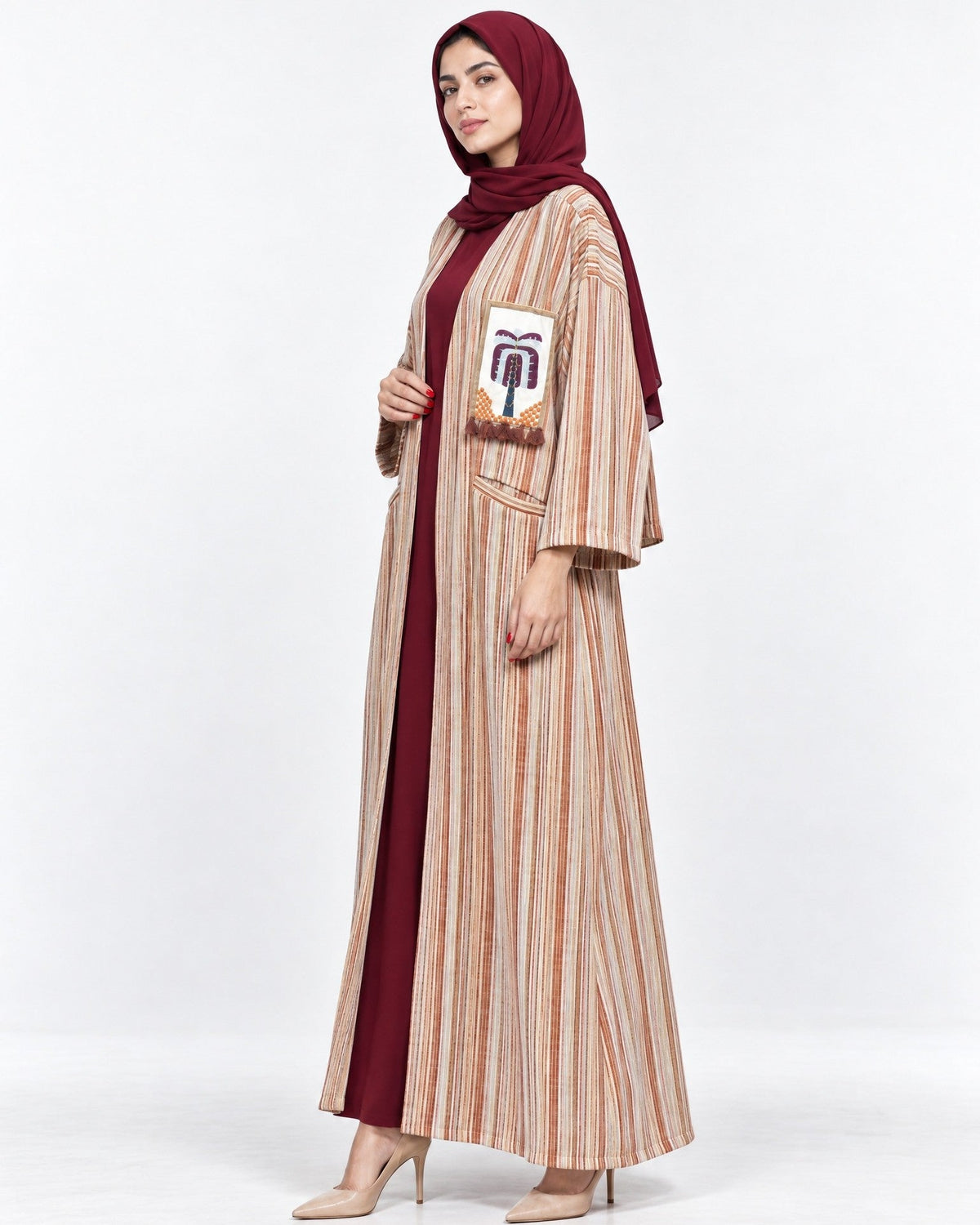 SAMARA-BE - Printed Cotton Mix Abaya - SR BY SONALI RAMAN - MIRA Y MANO