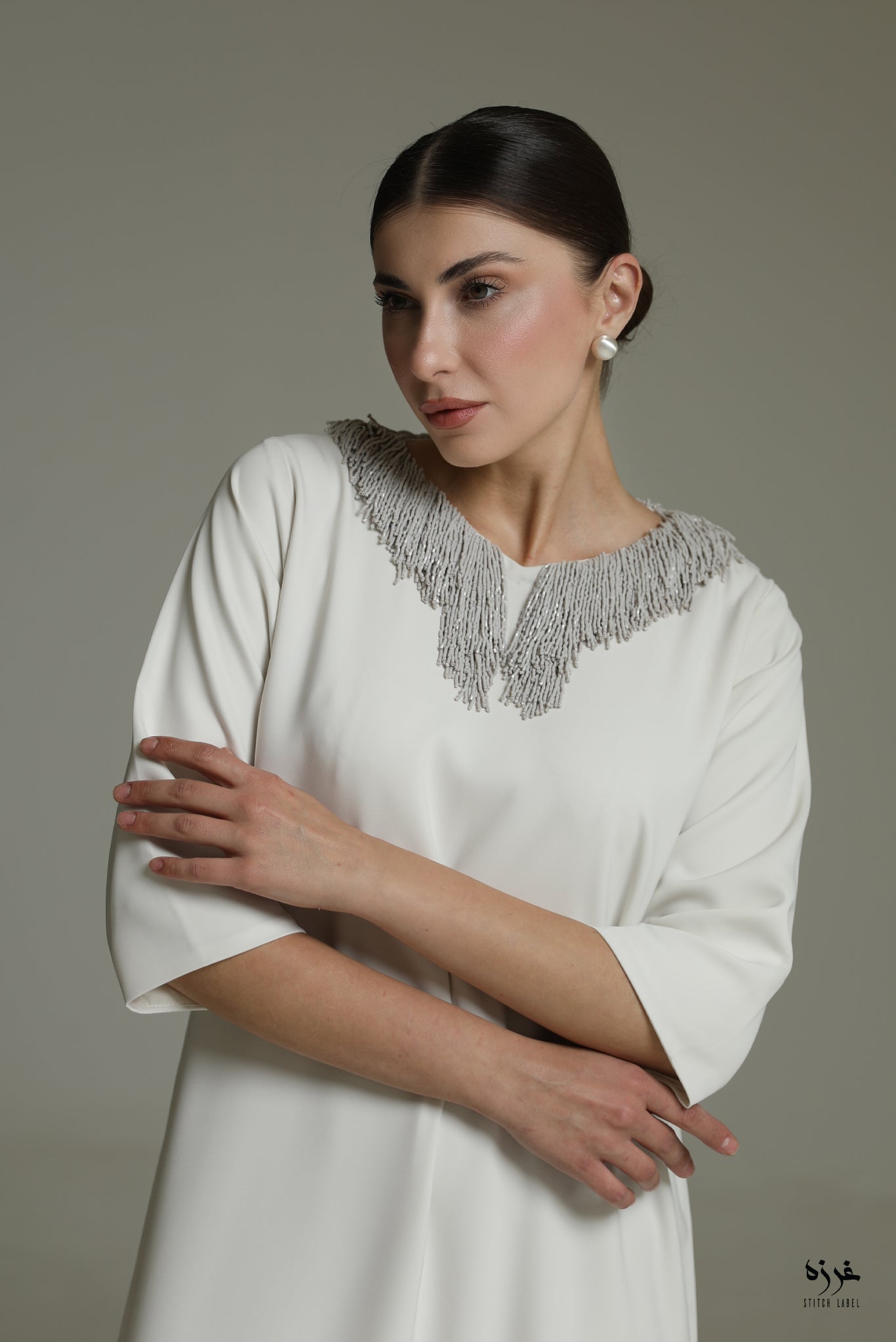 SS26STIT528 DRESS - STITCH LABEL - MIRA Y MANO