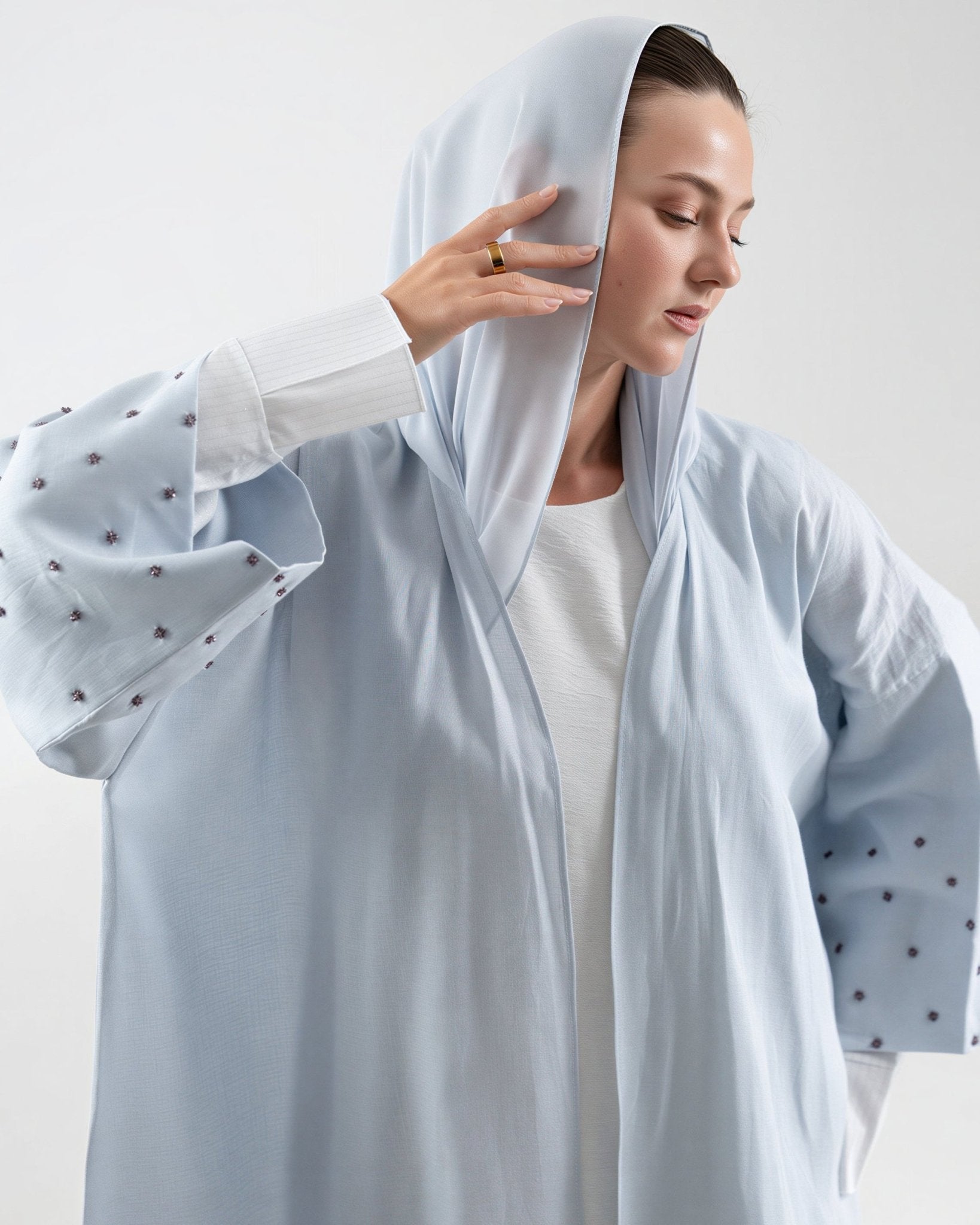 SS26STIT788 ABAYA SET - STITCH LABEL - MIRA Y MANO