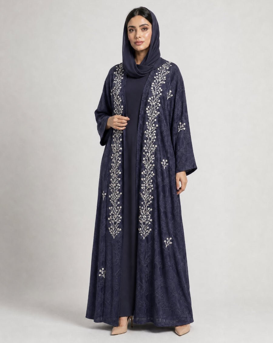 FG 509-NV ABAYA - STYLE HAUTE COUTURE - MIRA Y MANO