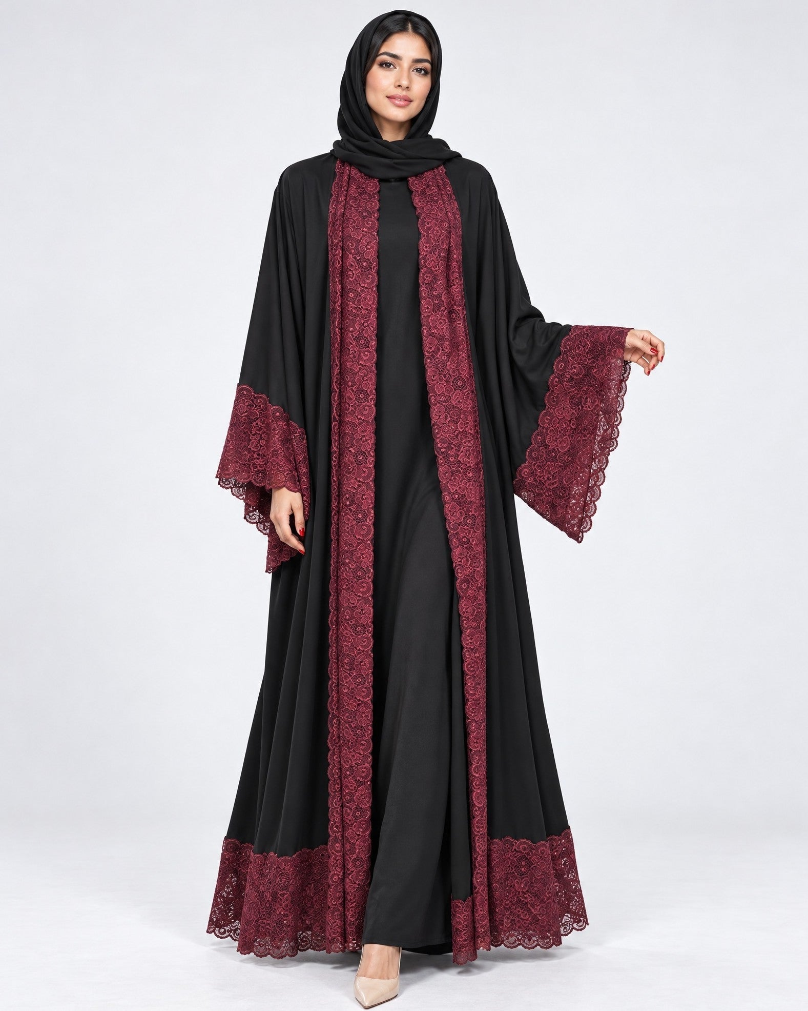 540SU-BKM ABAYA - SUZAN MUZAFFAR - MIRA Y MANO