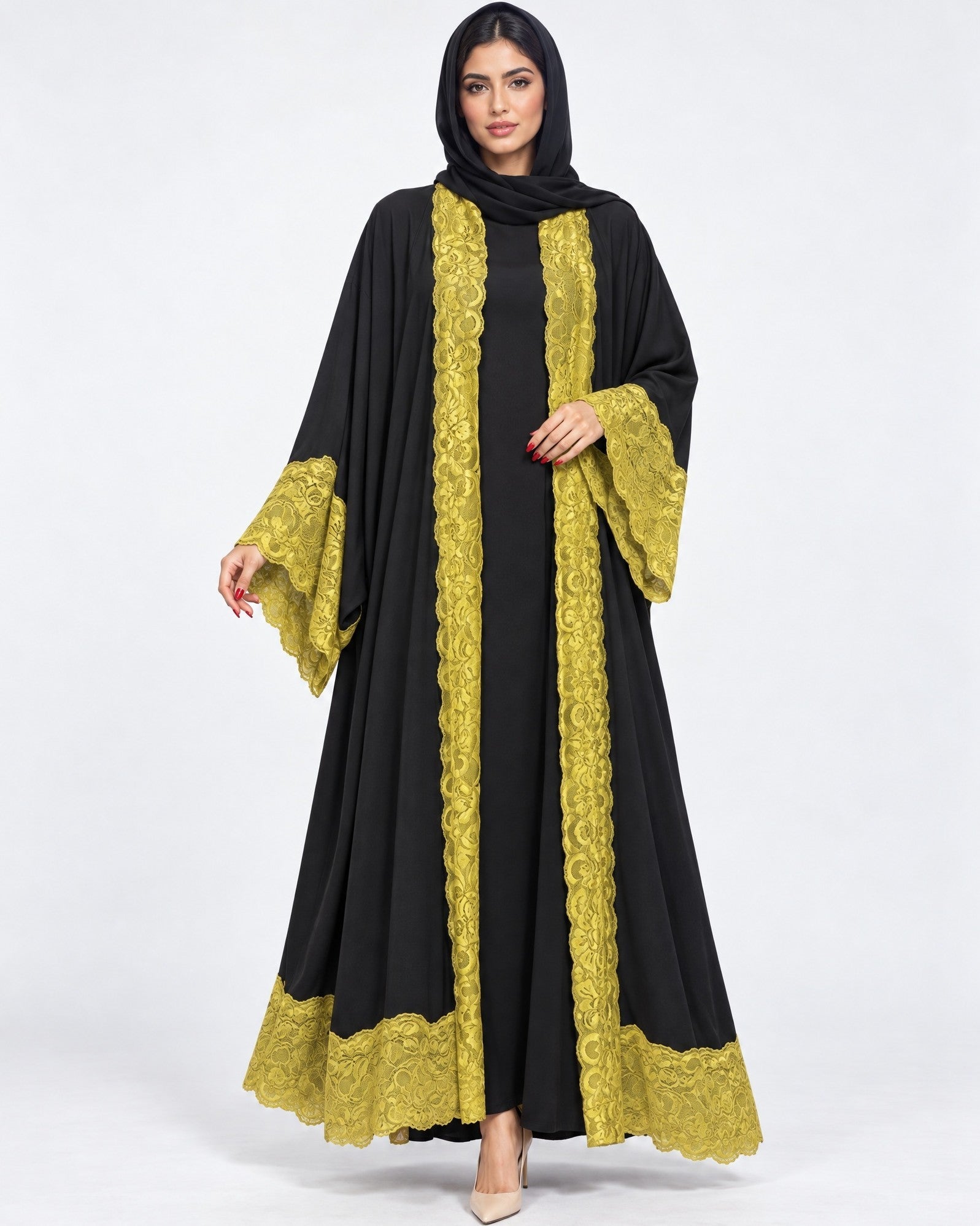 540SU-C-BK ABAYA - SUZAN MUZAFFAR - MIRA Y MANO