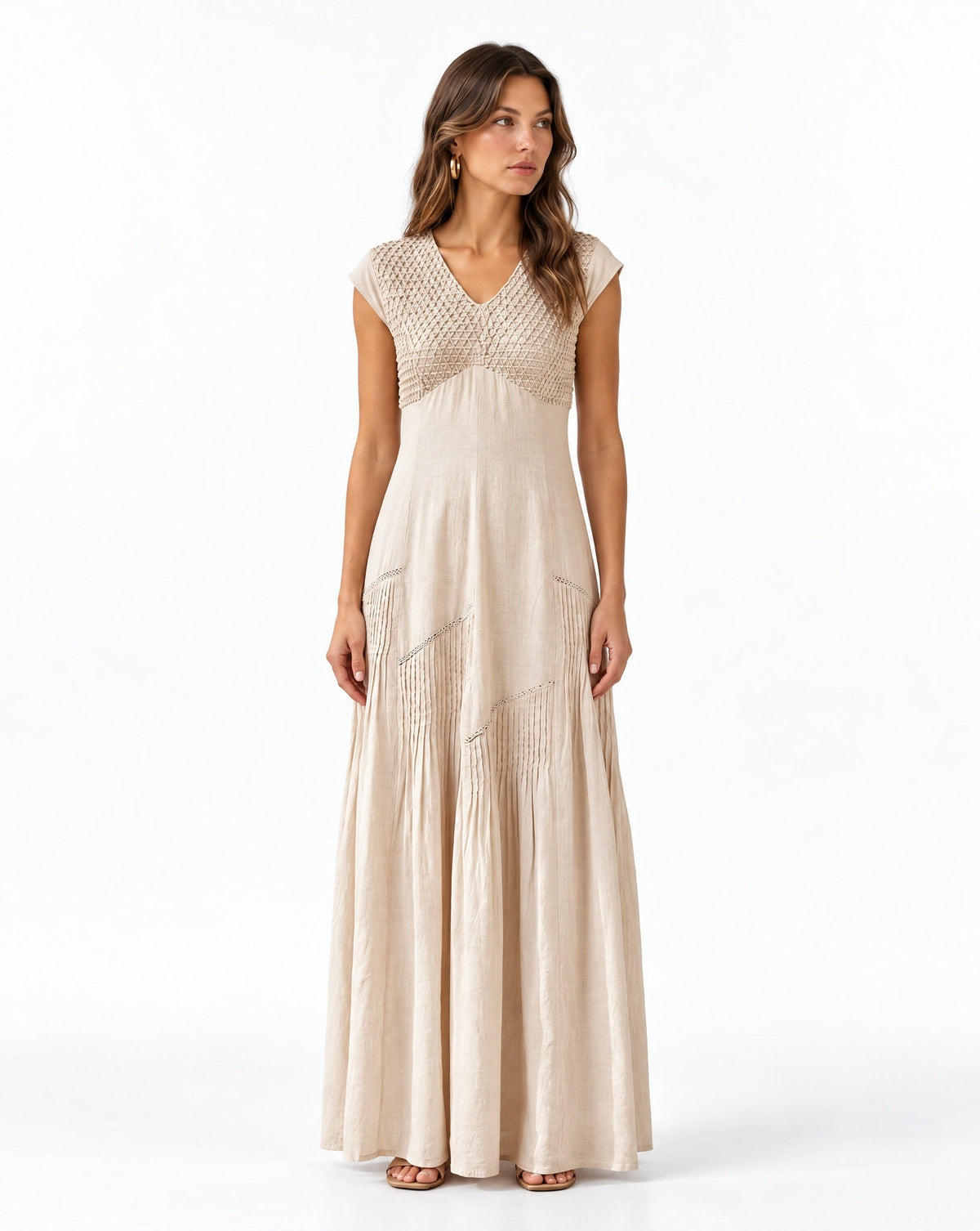 Pebble – Beige Silk Dress - SWGT - MIRA Y MANO