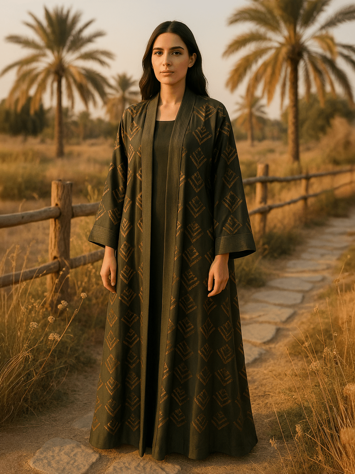 WILLOW OLIVE ABAYA - SWGT - MIRA Y MANO