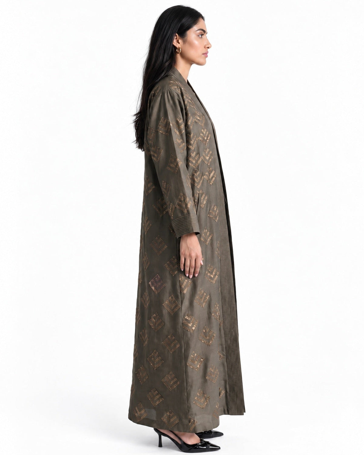 Willow Olive – Olive Silk Abaya - MIRA Y MANO