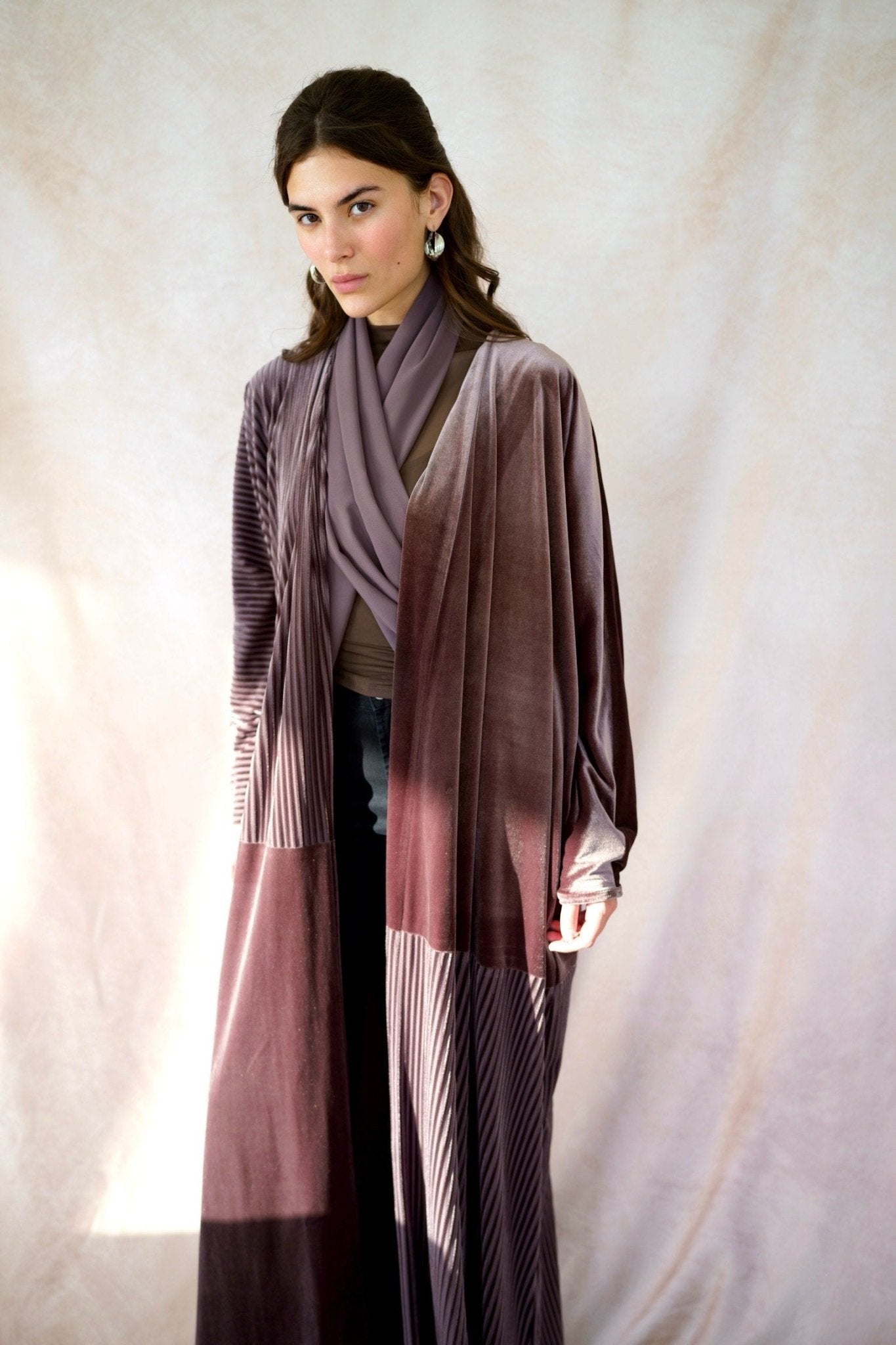 ALIGN MOCHA ABAYA - TEAL - MIRA Y MANO