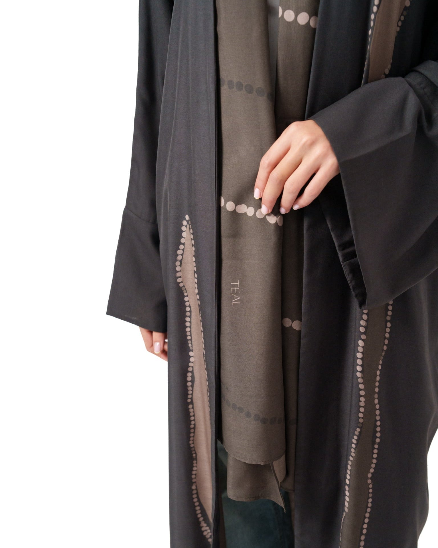 FALLING BLOOM - BR ABAYA - TEAL - MIRA Y MANO